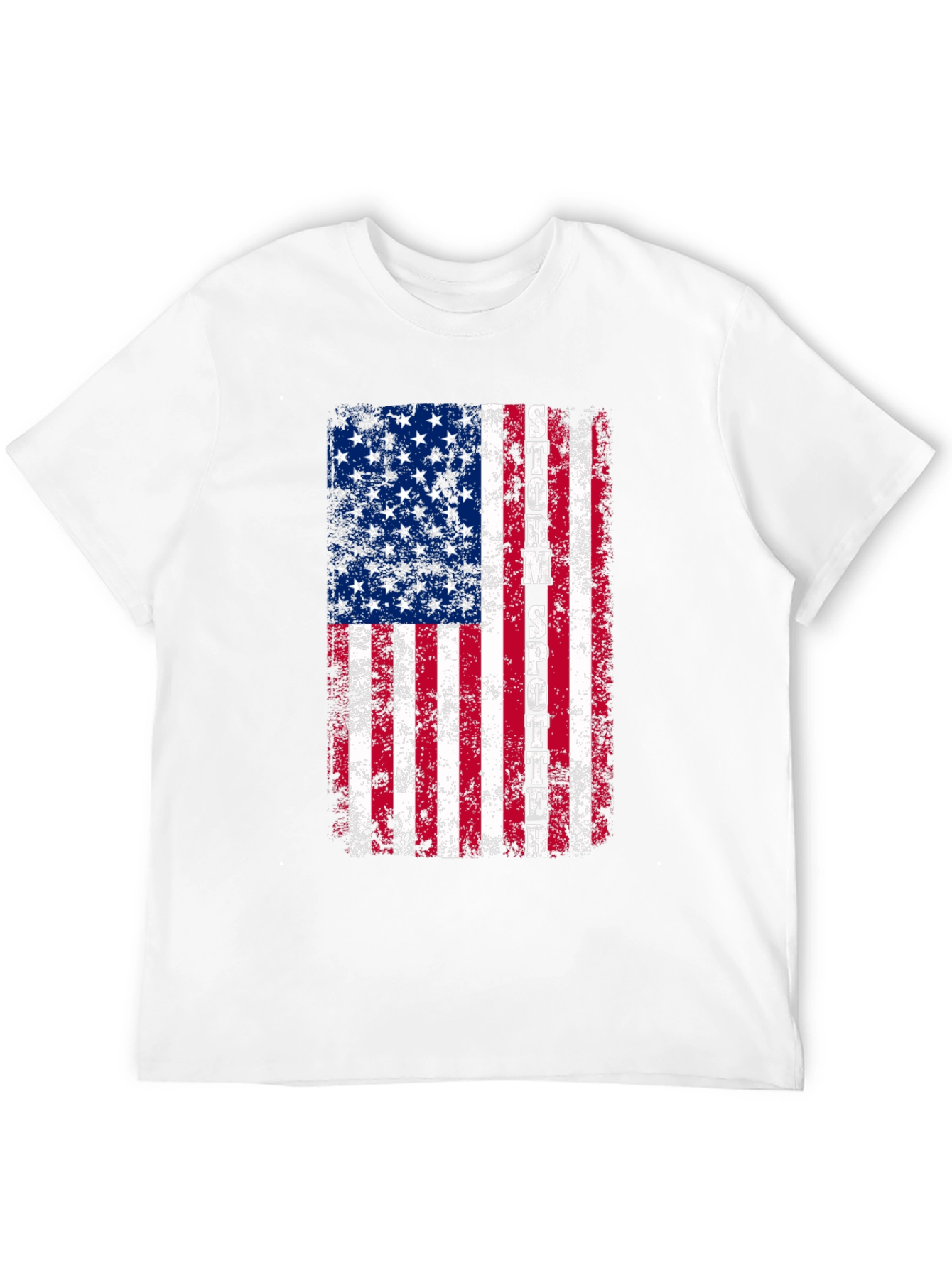 Storm Spotter Distressed American Flag Graphic T-Shirt