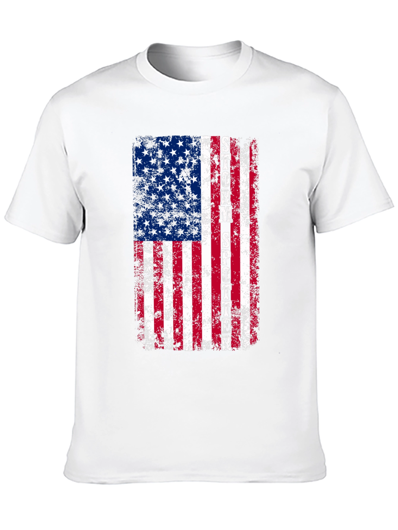 Storm Spotter Distressed American Flag Graphic T-Shirt