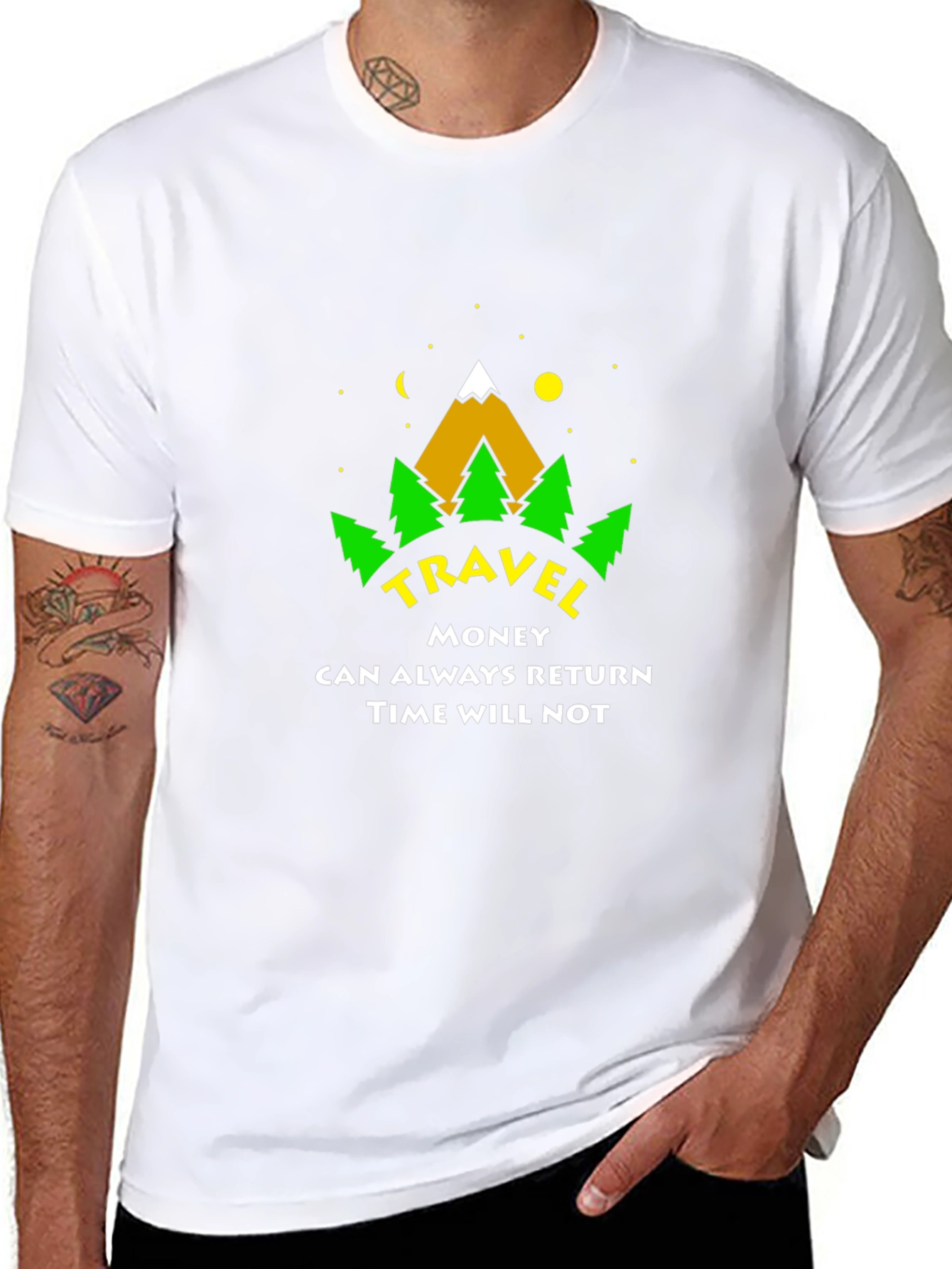 Travel Adventure Graphic T-Shirt - Time Will Not