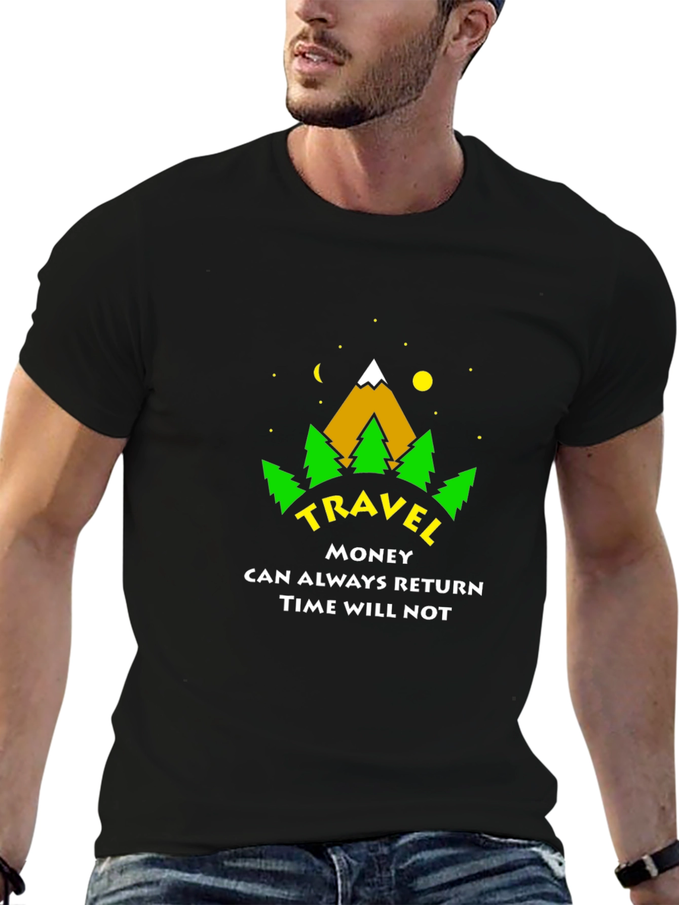 Travel Adventure Graphic T-Shirt - Time Will Not