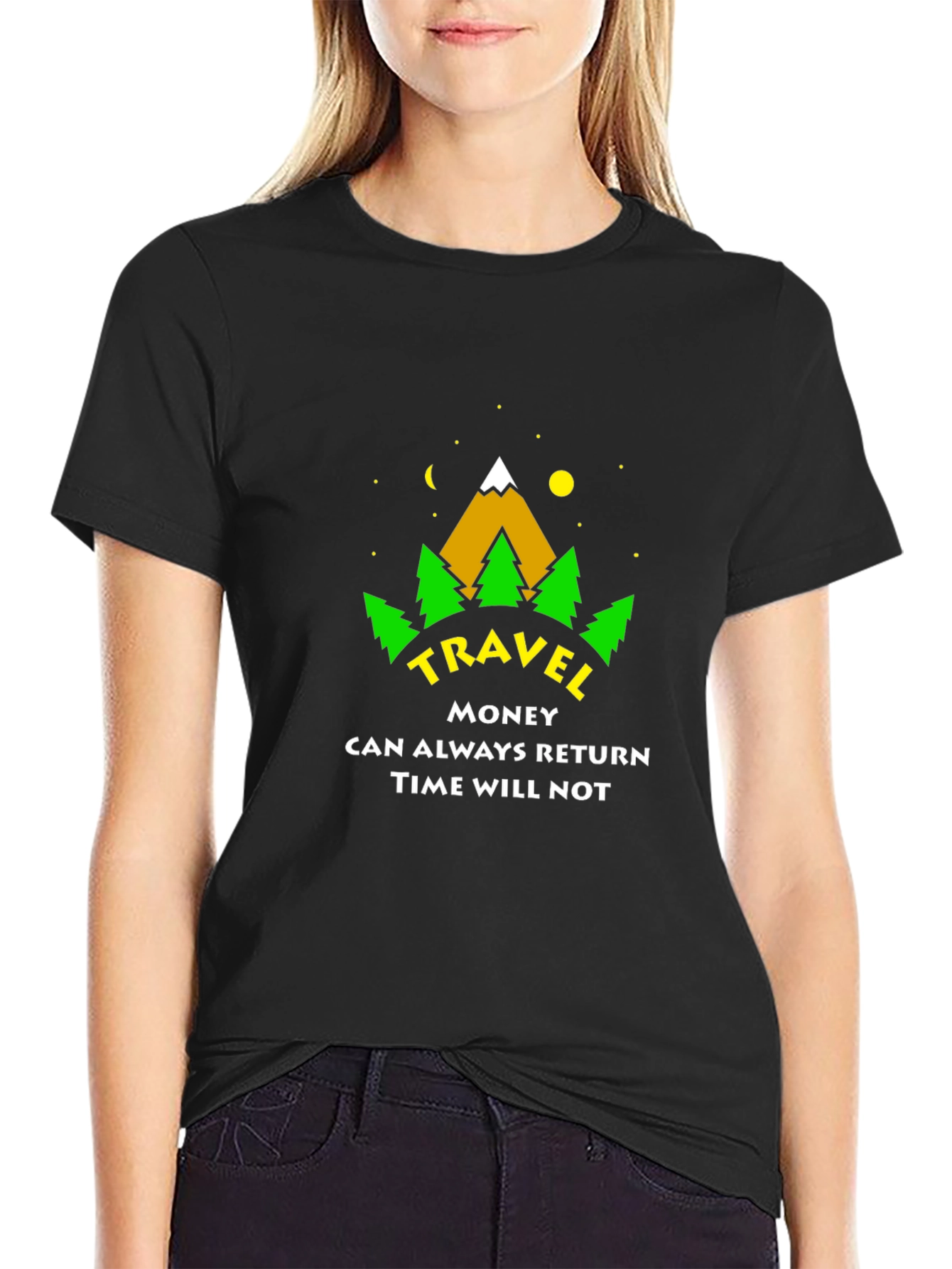 Travel Adventure Graphic T-Shirt - Time Will Not