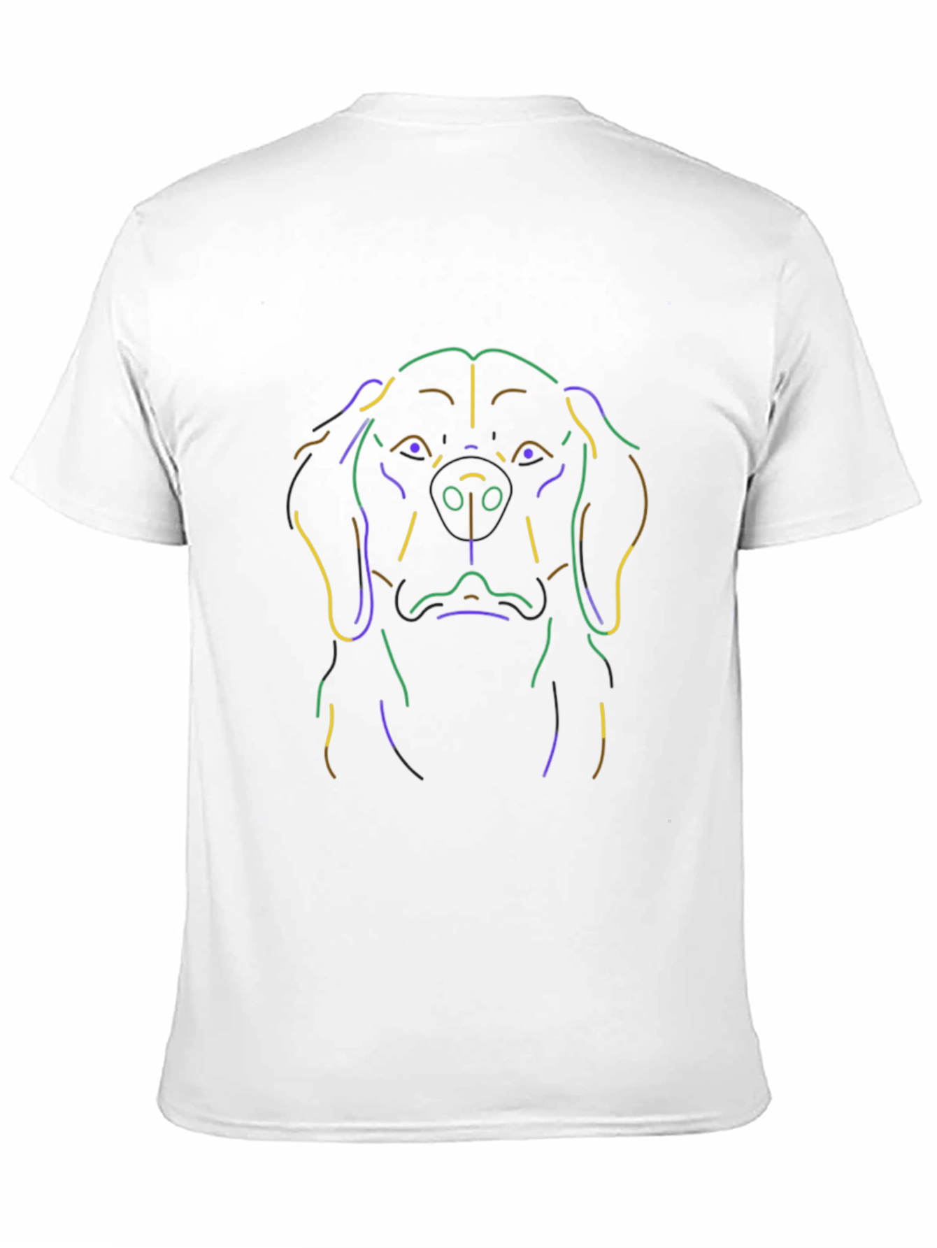 Neon Dog Outline Graphic T-Shirt
