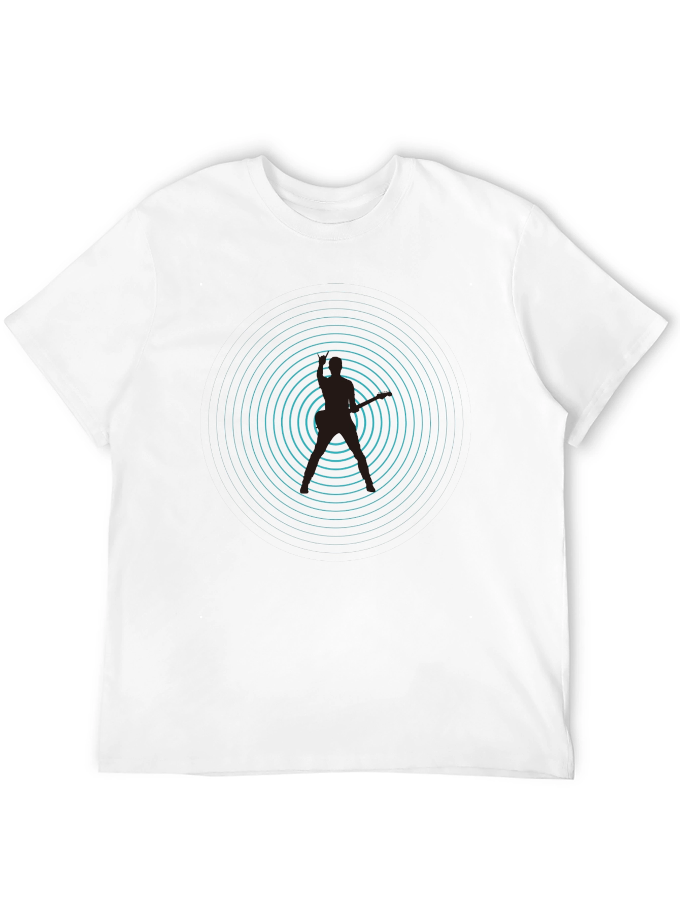 Rhythmic Pulse Graphic Tee - Black