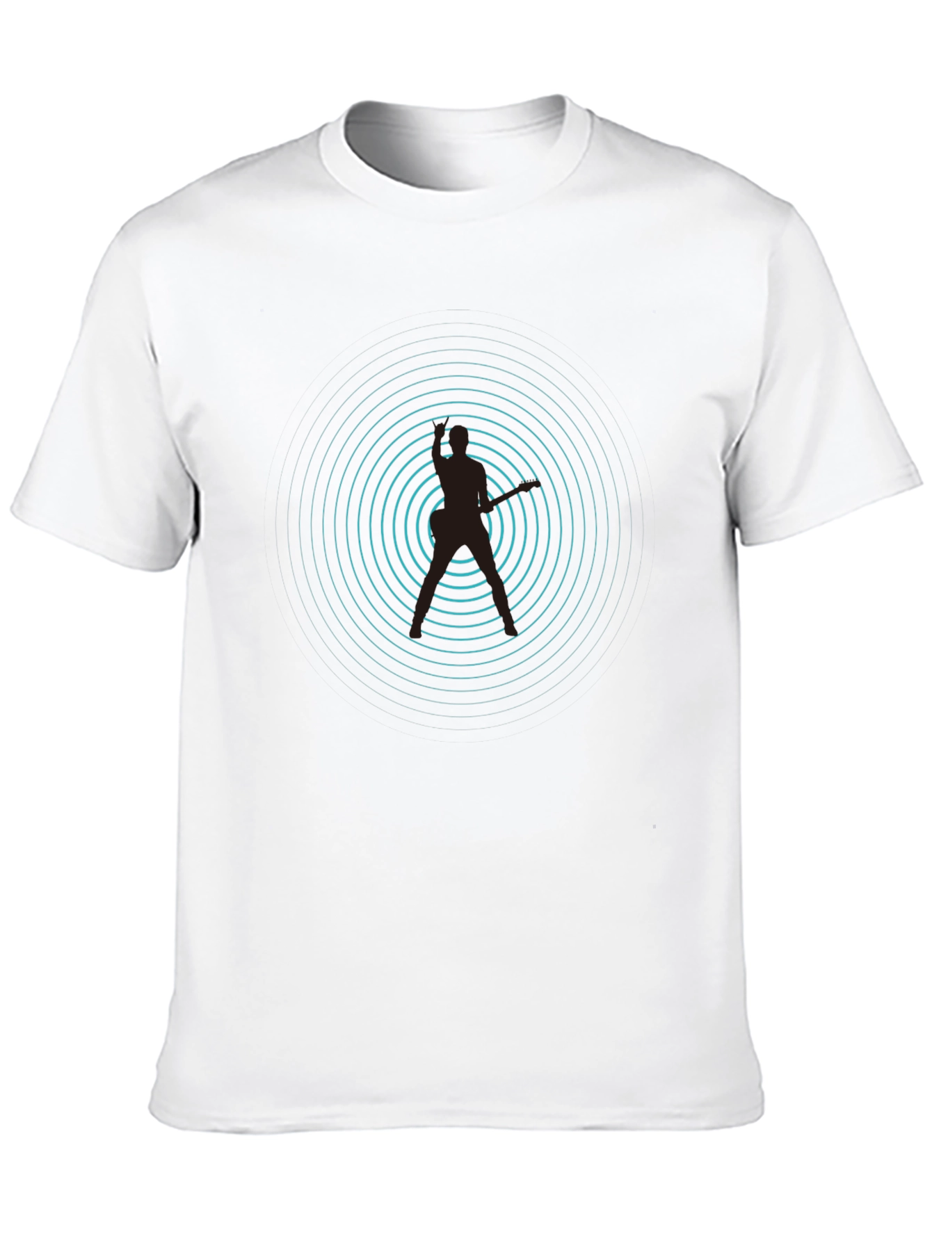 Rhythmic Pulse Graphic Tee - Black
