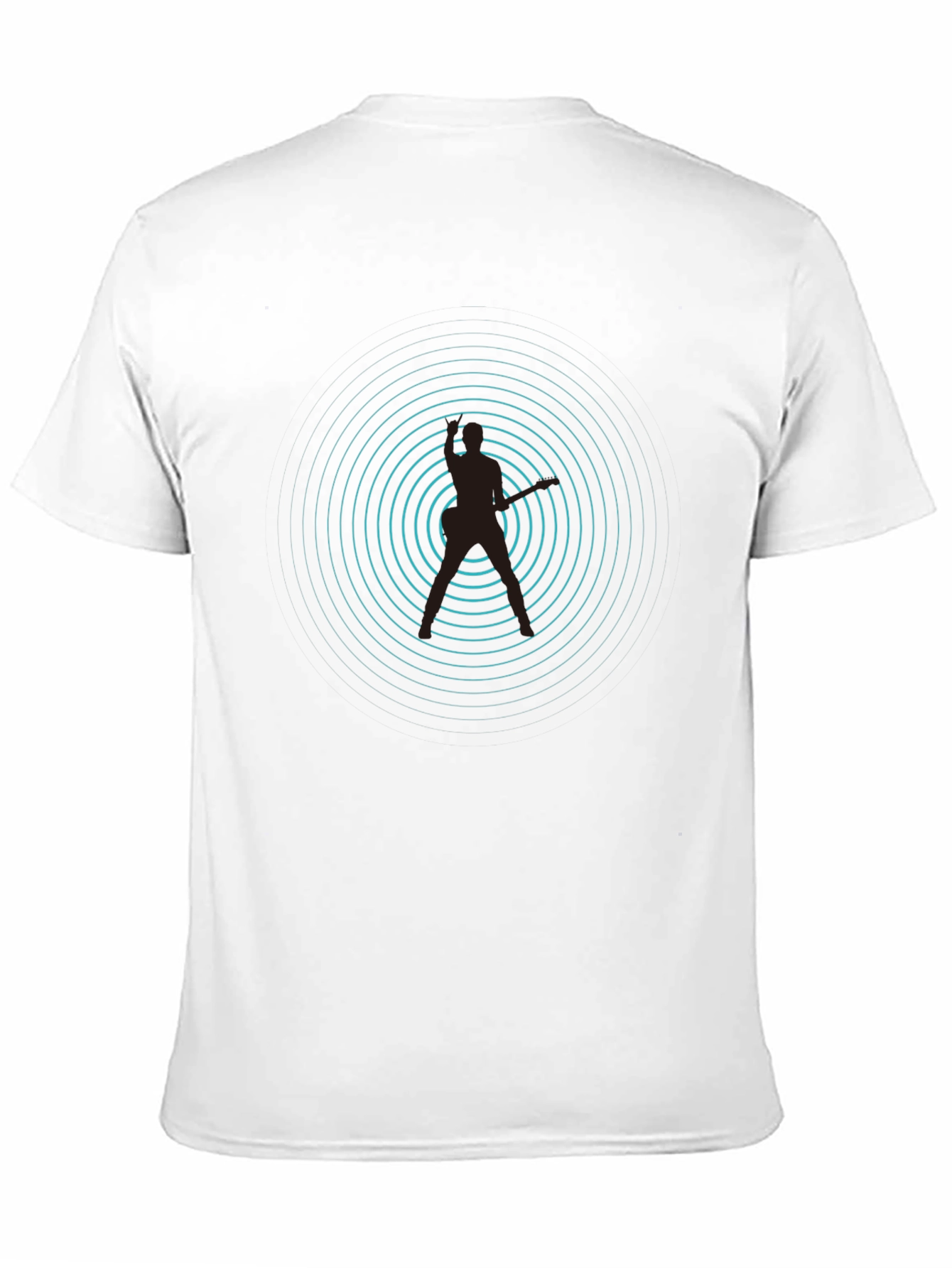 Rhythmic Pulse Graphic Tee - Black