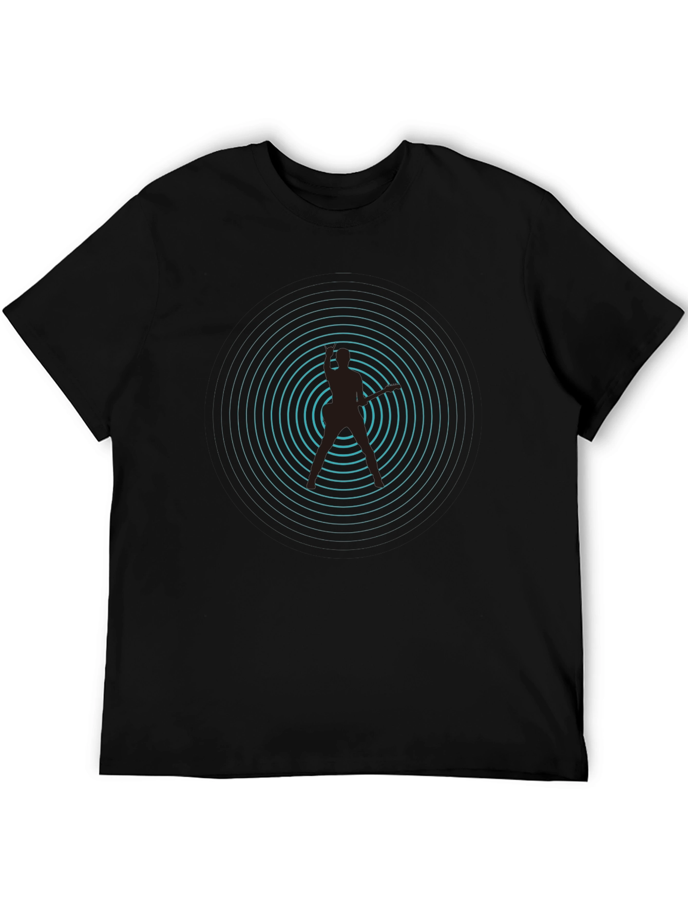 Rhythmic Pulse Graphic Tee - Black