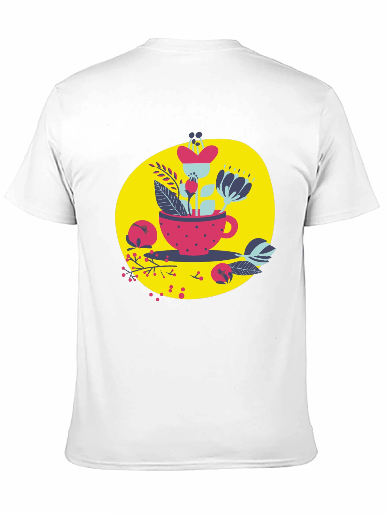 Floral Tea Cup Graphic T-Shirt