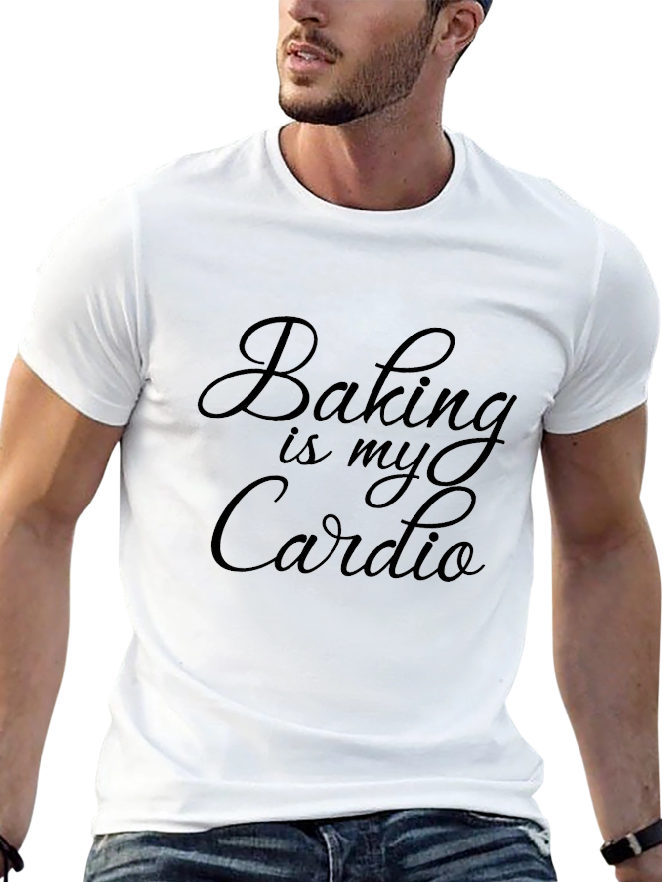 Baking is My Cardio - Mens Black T-Shirt