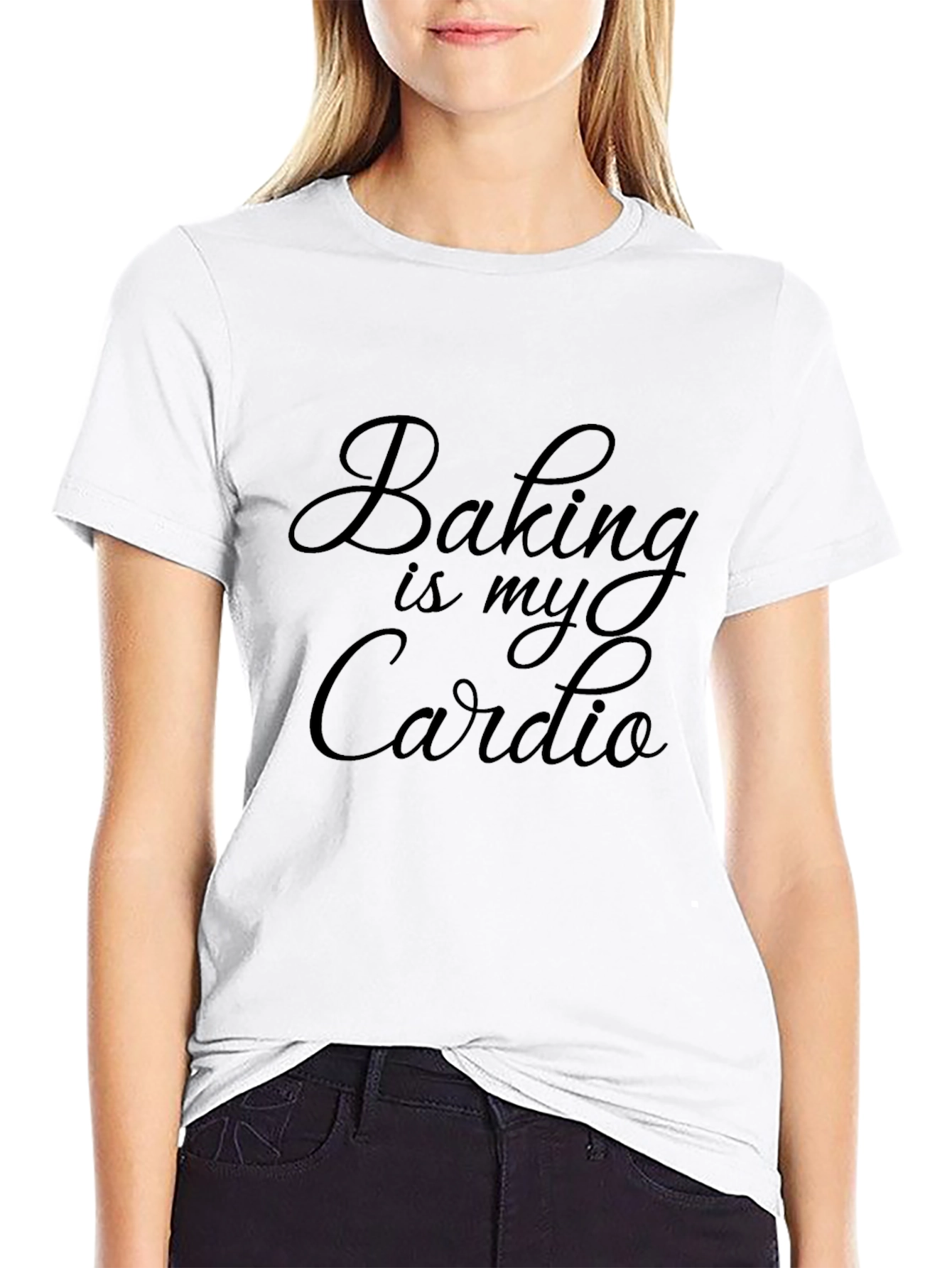 Baking is My Cardio - Mens Black T-Shirt