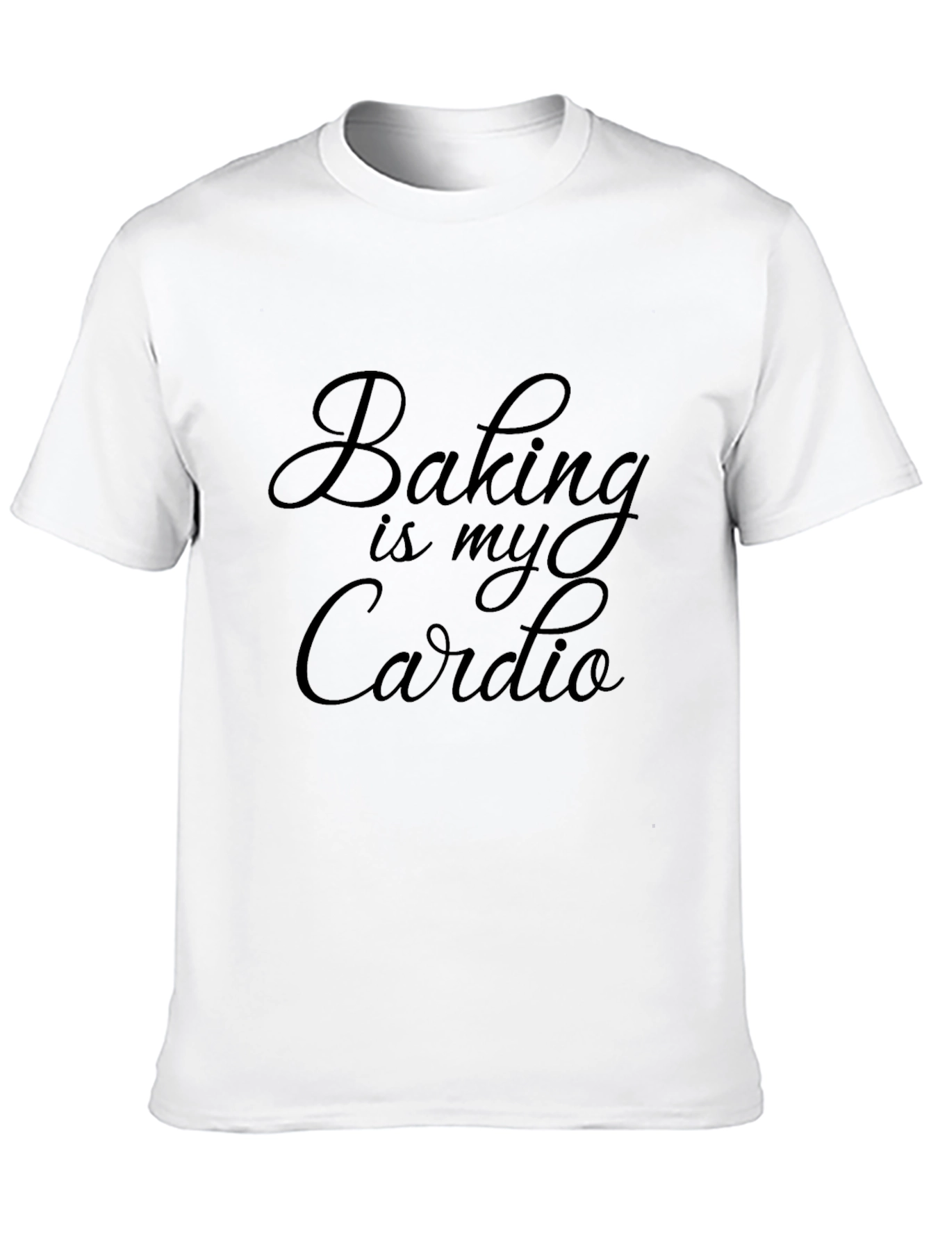 Baking is My Cardio - Mens Black T-Shirt