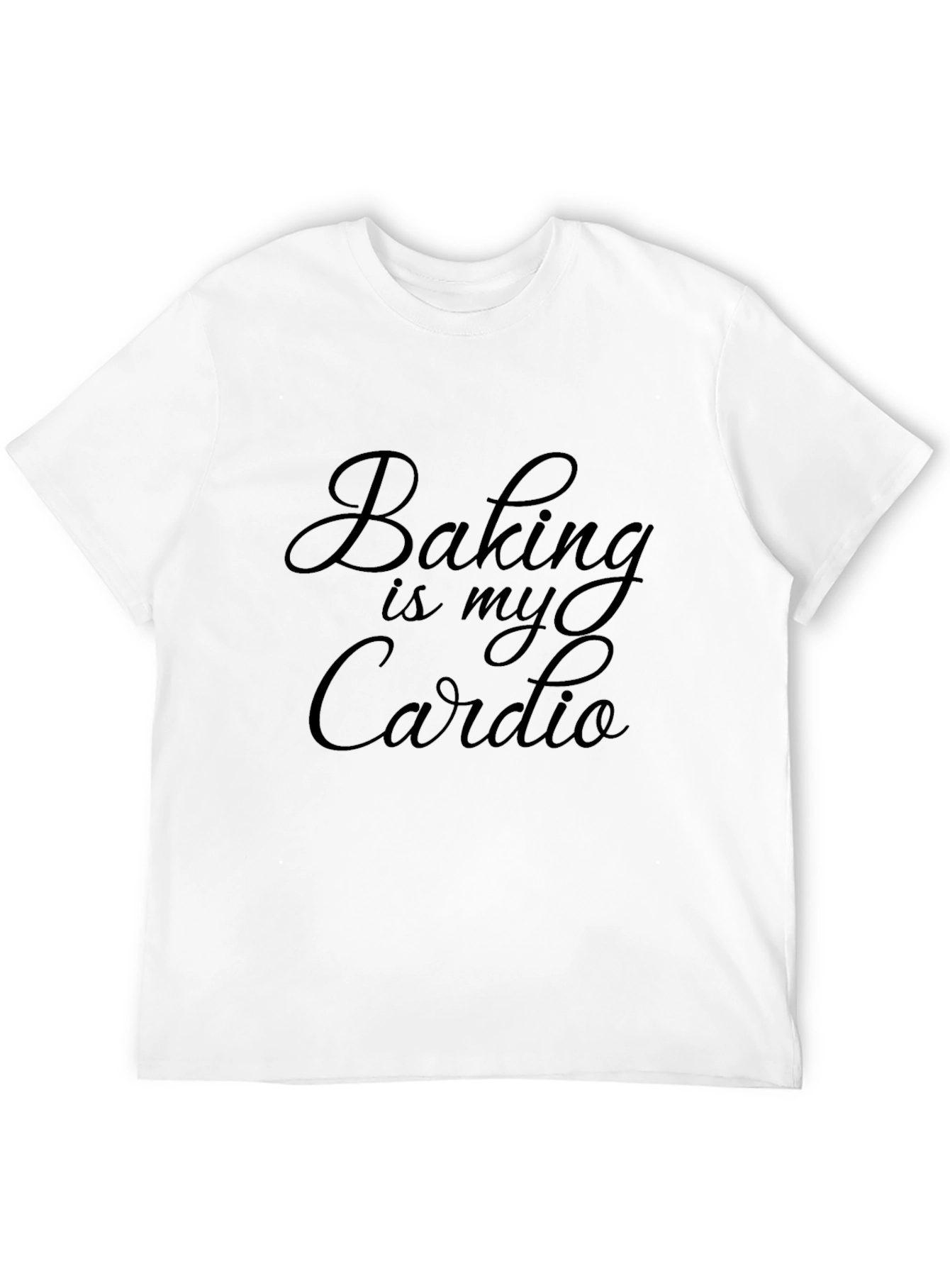 Baking is My Cardio - Mens Black T-Shirt