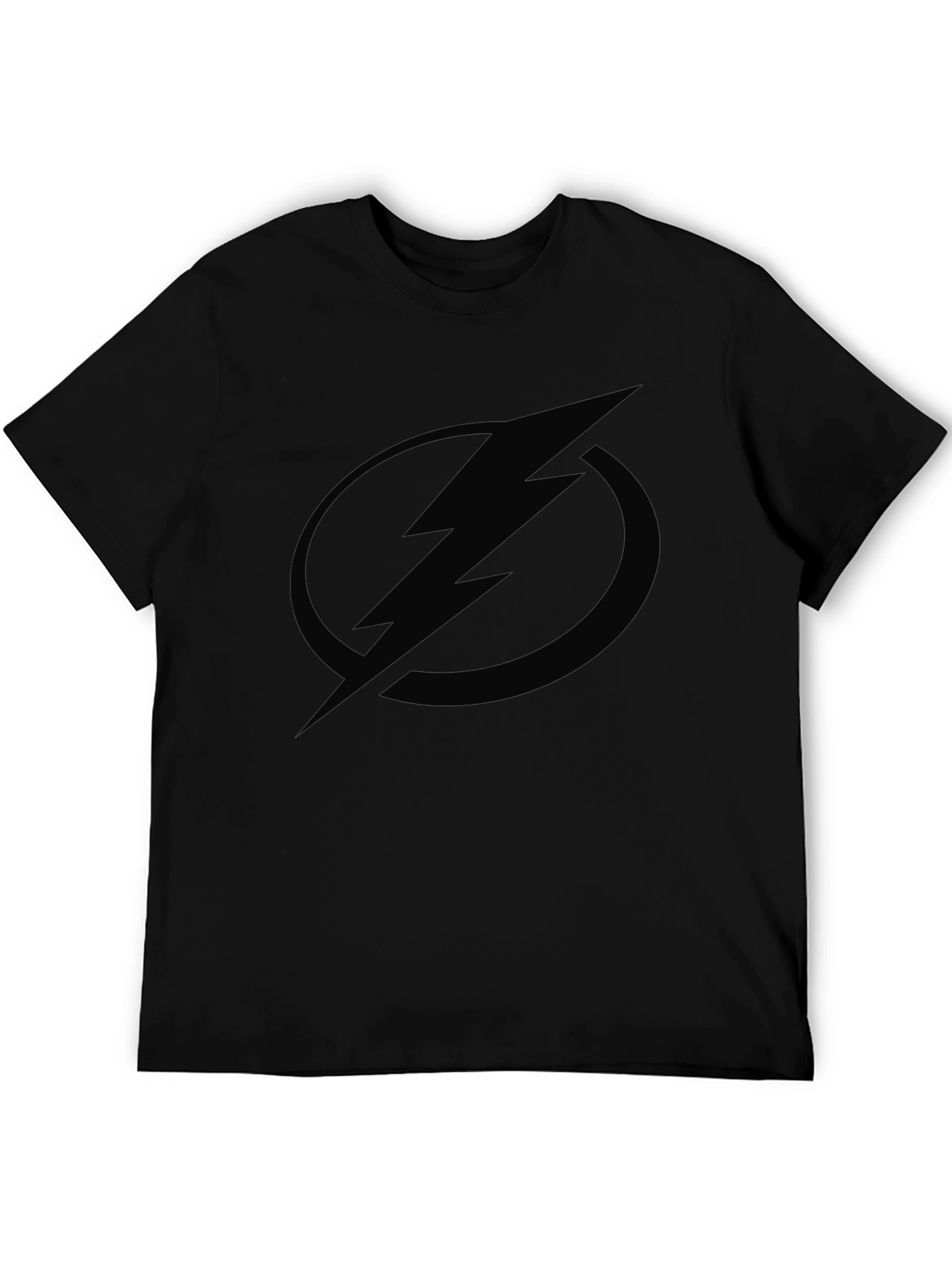 Black Lightning Bolt Graphic Tee - Modern Casual Style