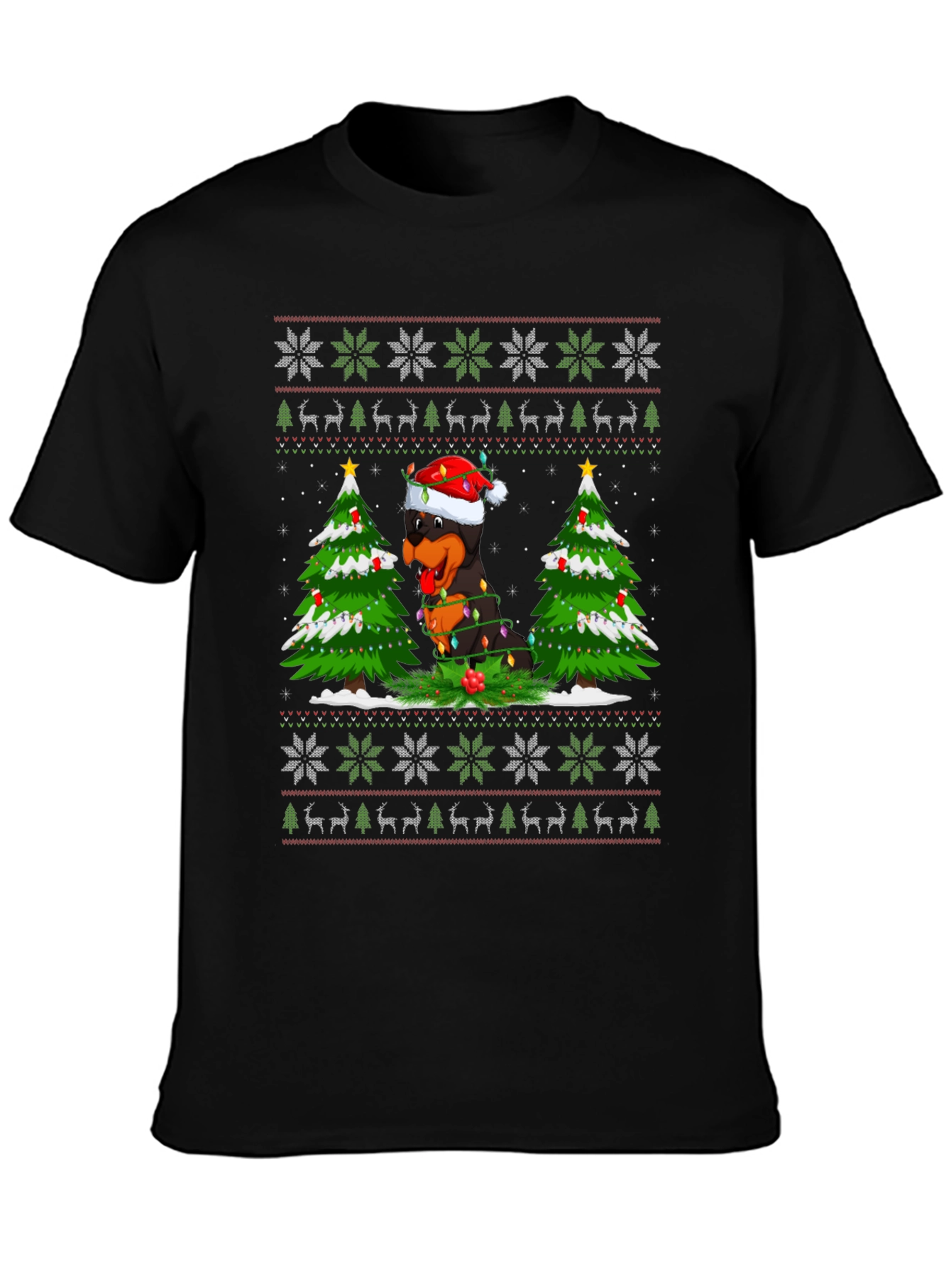 Rottweiler Christmas Sweater T-Shirt