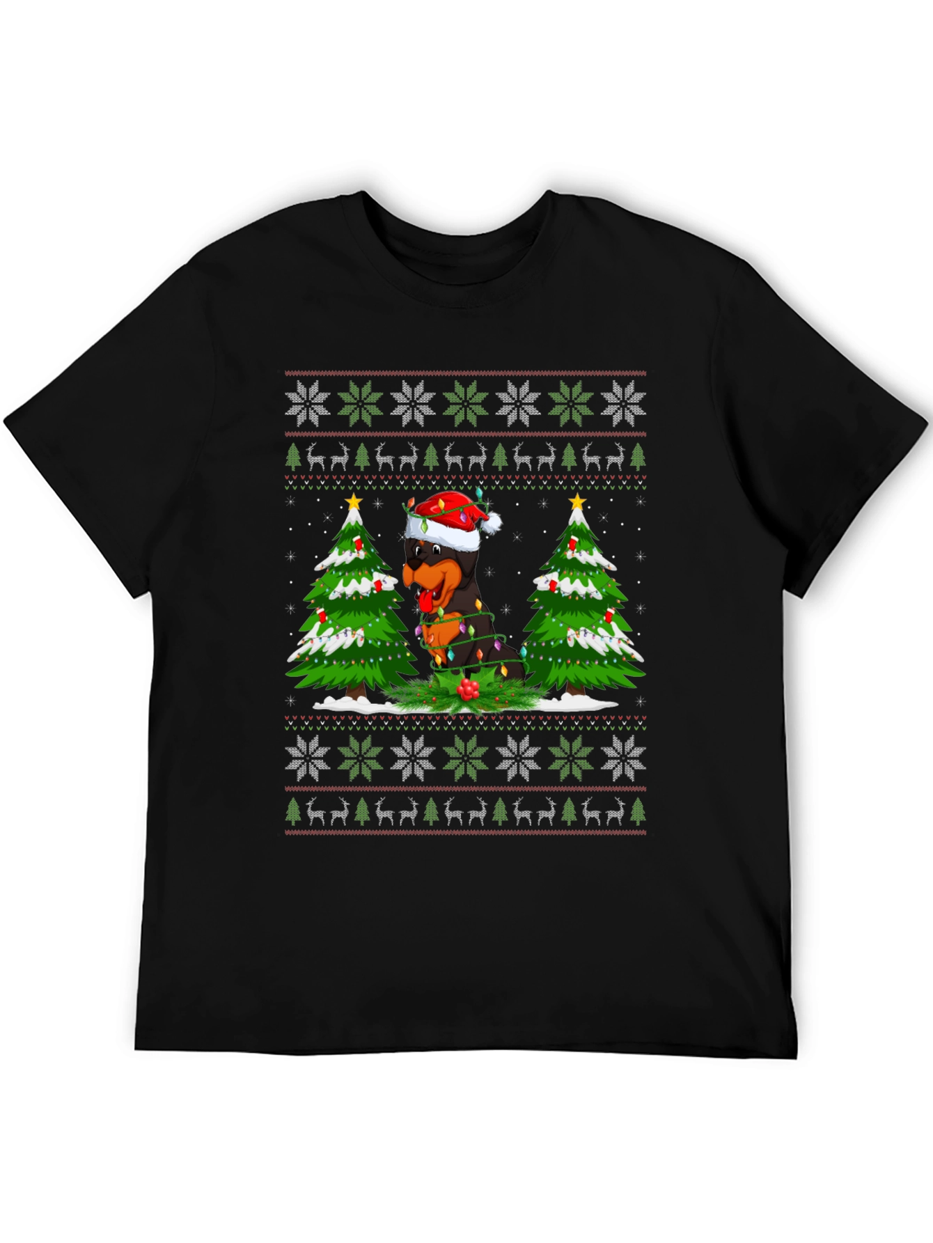 Rottweiler Christmas Sweater T-Shirt