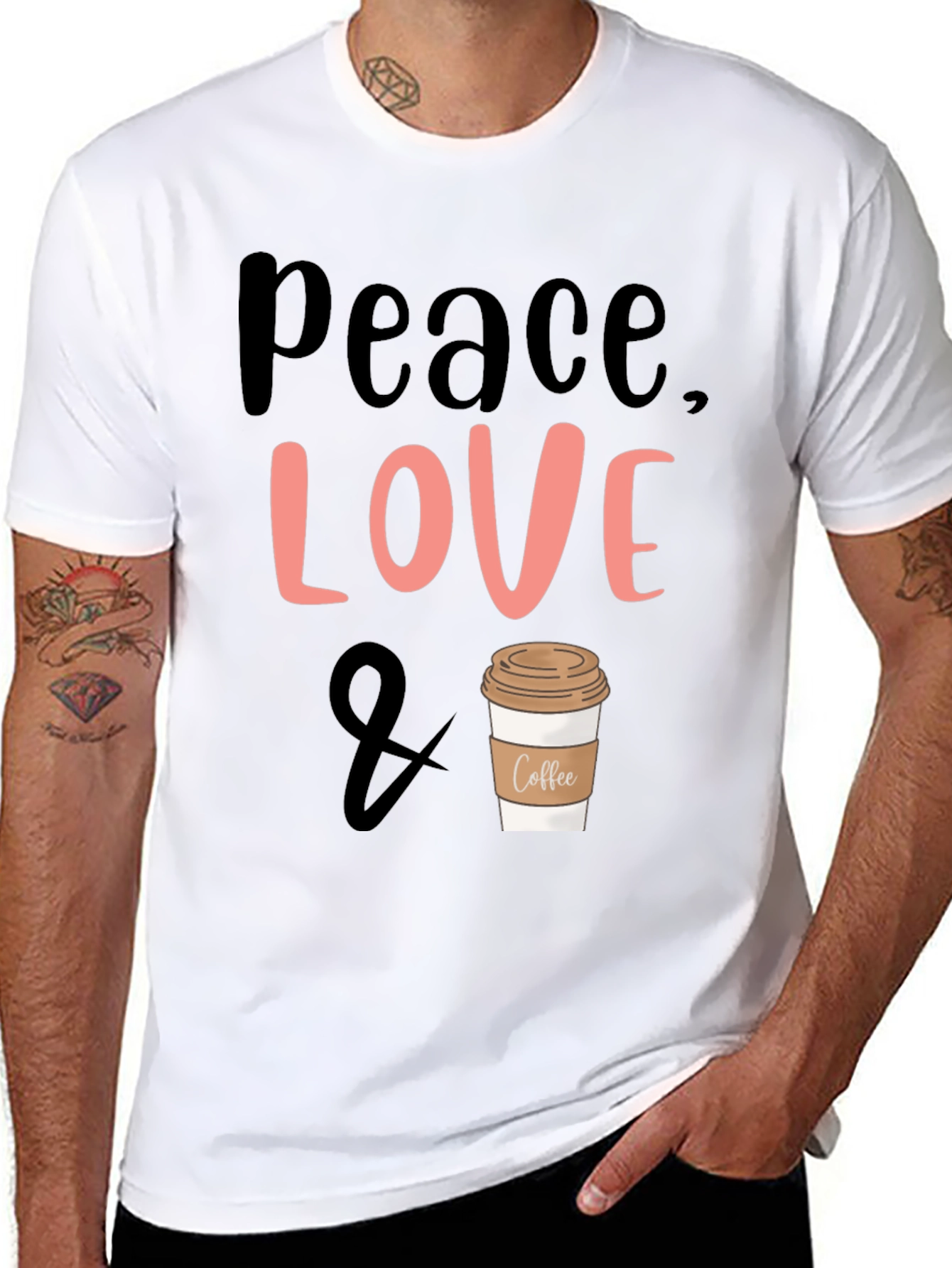 Peace Love & Coffee Graphic Tee