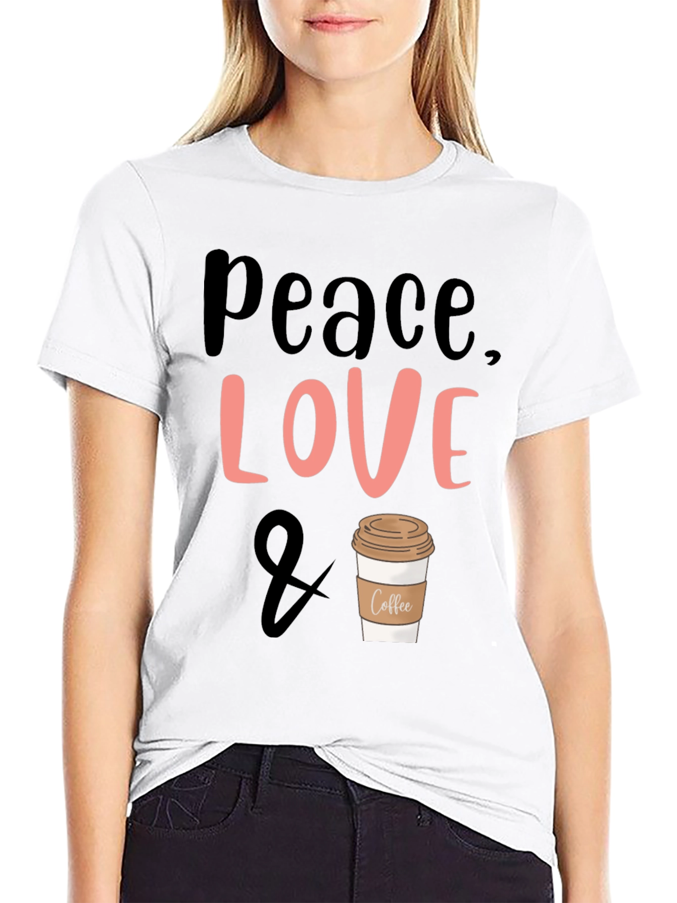 Peace Love & Coffee Graphic Tee