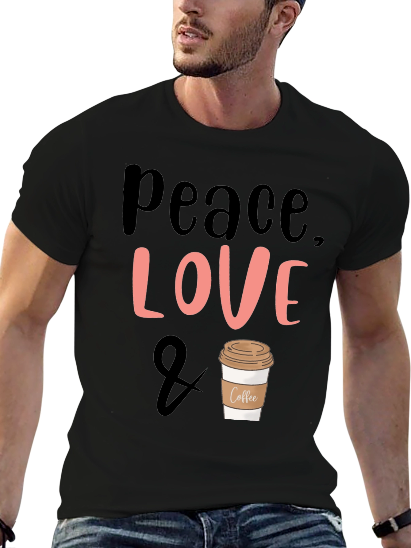 Peace Love & Coffee Graphic Tee
