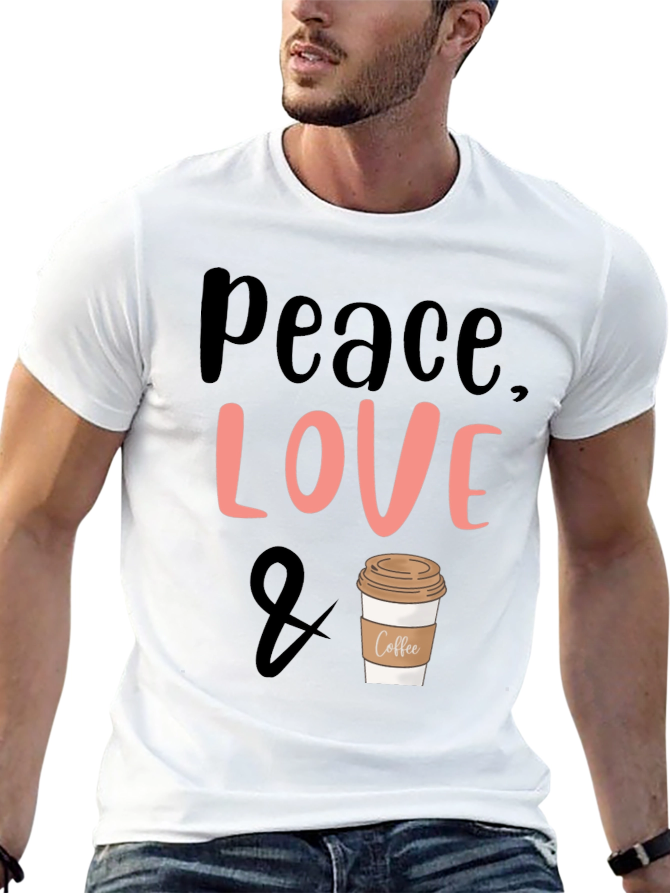 Peace Love & Coffee Graphic Tee