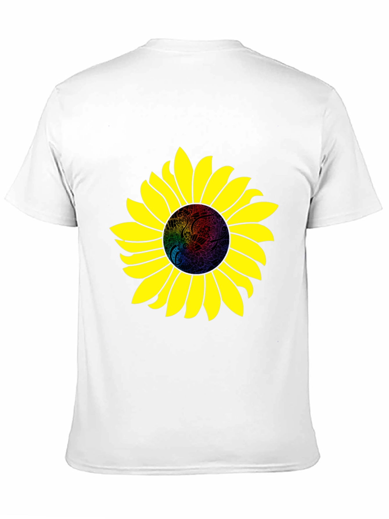 Sunflower Graphic Print Black T-Shirt