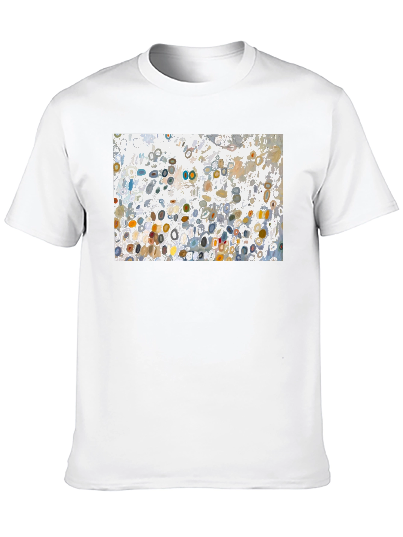 Abstract Circle Pattern Black T-Shirt
