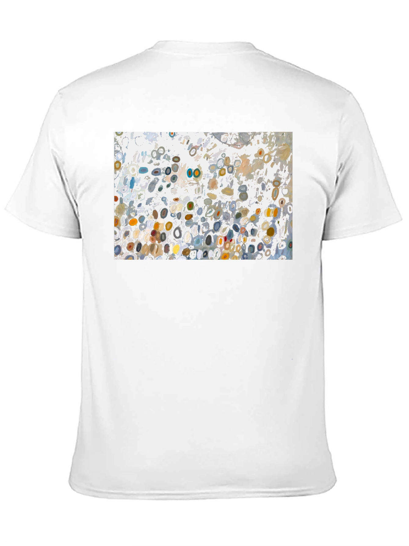Abstract Circle Pattern Black T-Shirt