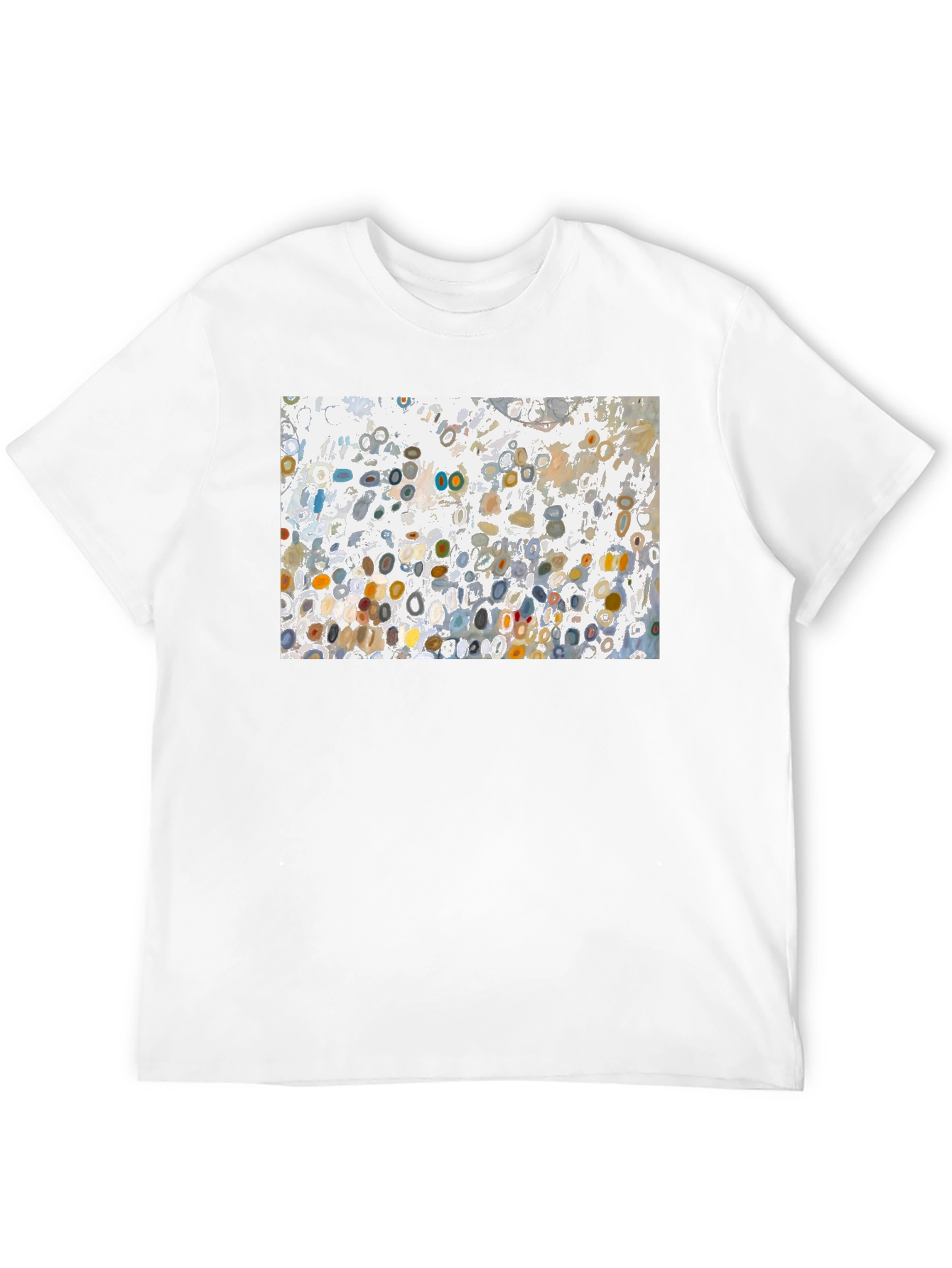 Abstract Circle Pattern Black T-Shirt