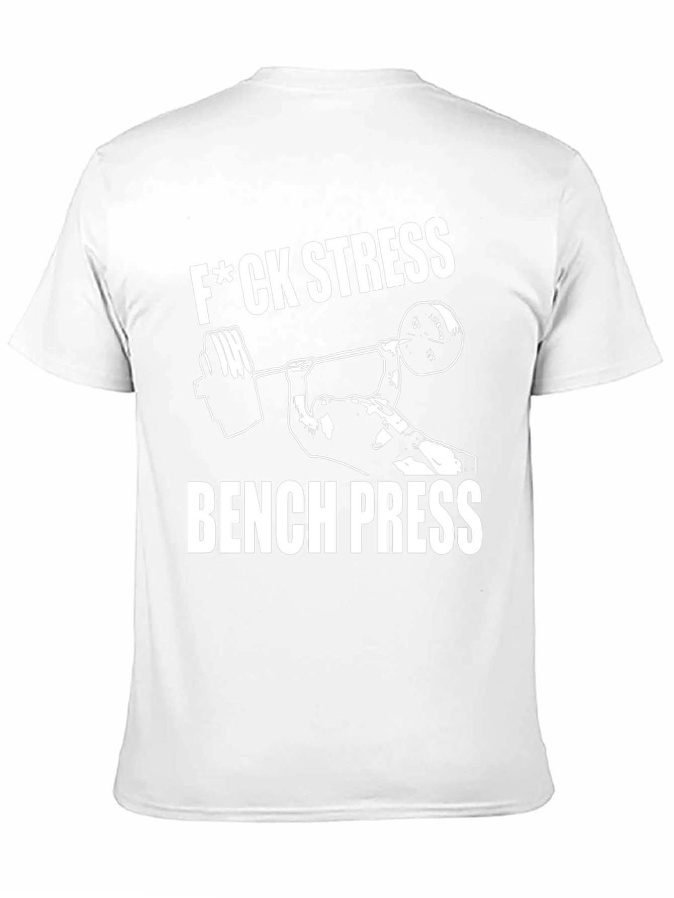 F*ck Stress Bench Press Black T-Shirt Gym Workout