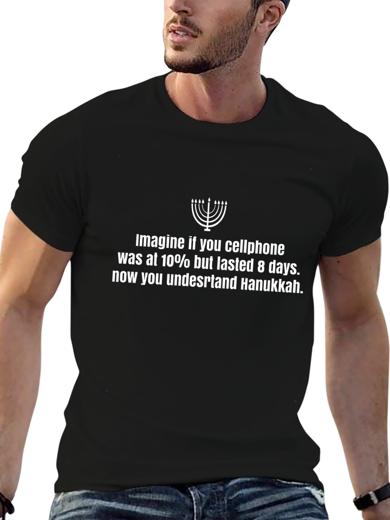 Hanukkah Cellphone Humor T-Shirt