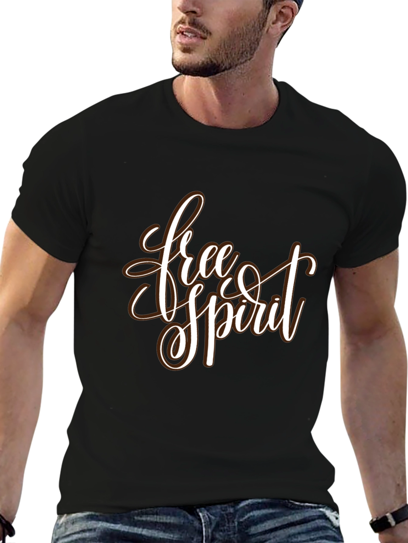 Free Spirit Black Graphic Tee