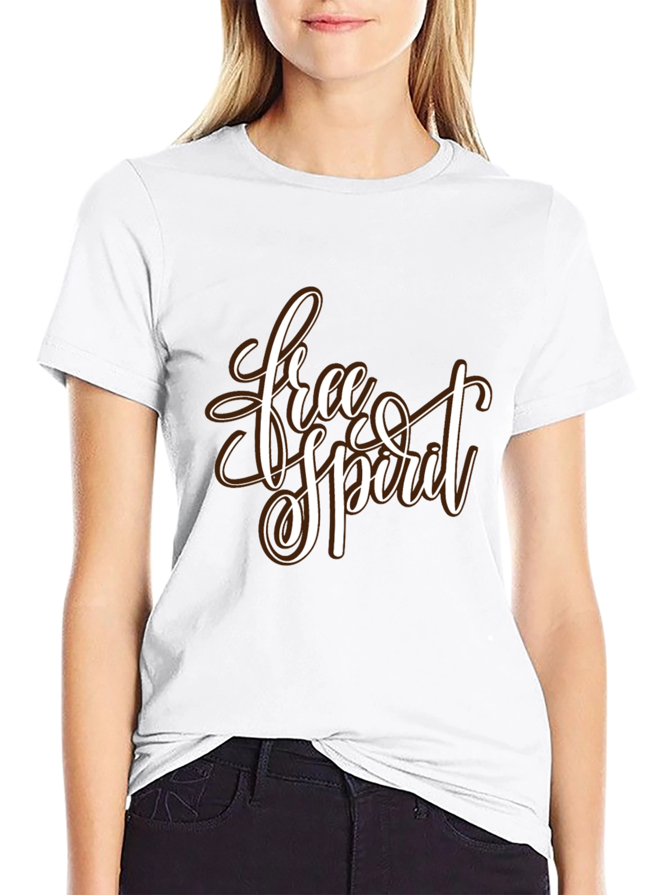 Free Spirit Black Graphic Tee