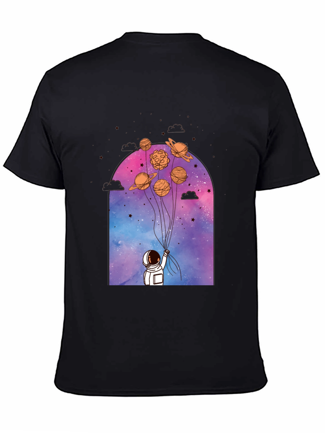 Astronaut & Planet Balloons Graphic Tee