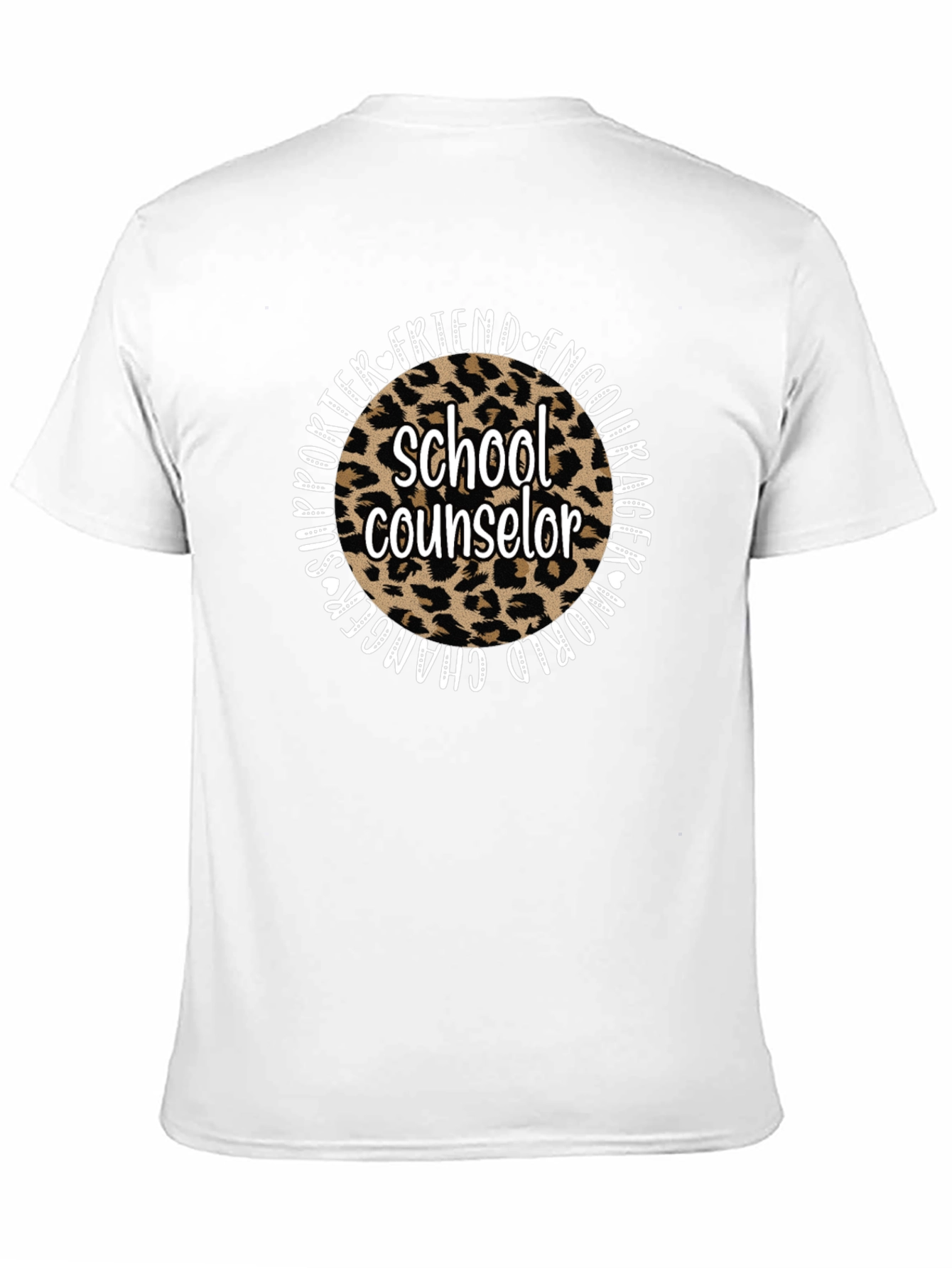 School Counselor Leopard Print Graphic Tee