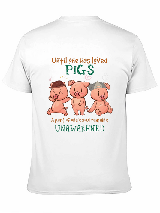 Cute Pig Graphic T-Shirt - Unisex Black Tee