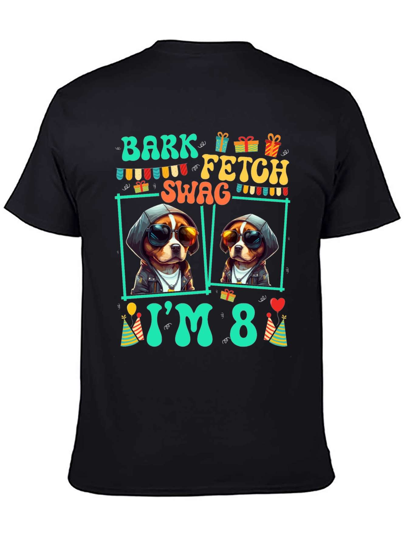 Bark Fetch Swag Im 8 Birthday Dog T-Shirt