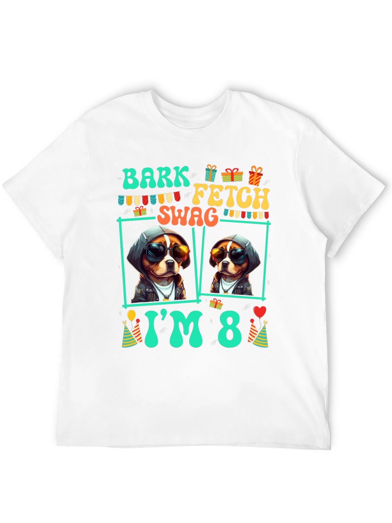 Bark Fetch Swag Im 8 Birthday Dog T-Shirt