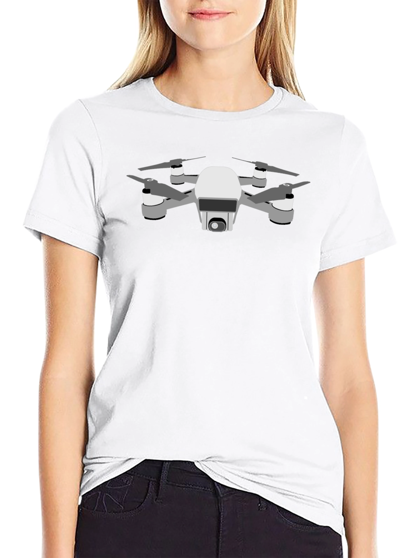 Drone Graphic Tee - Black Short Sleeve