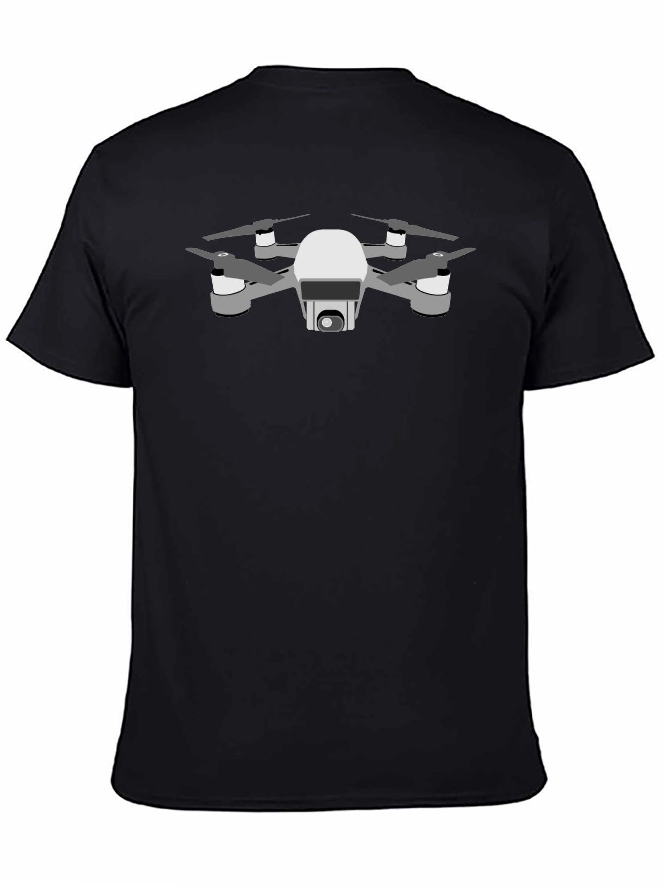 Drone Graphic Tee - Black Short Sleeve
