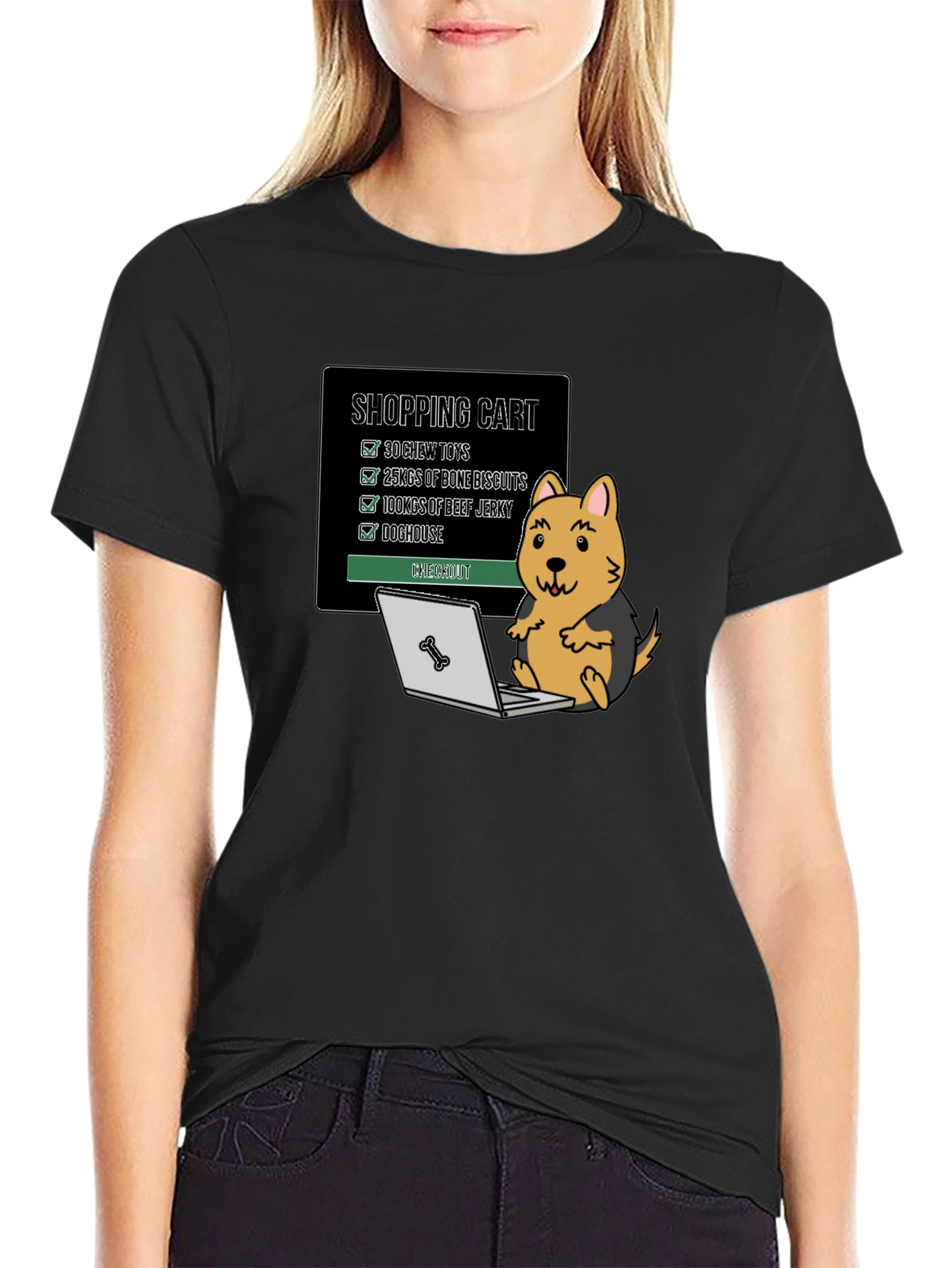 Dogs Shopping Cart T-Shirt