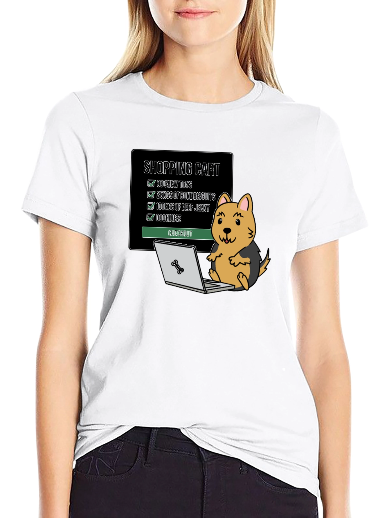 Dogs Shopping Cart T-Shirt