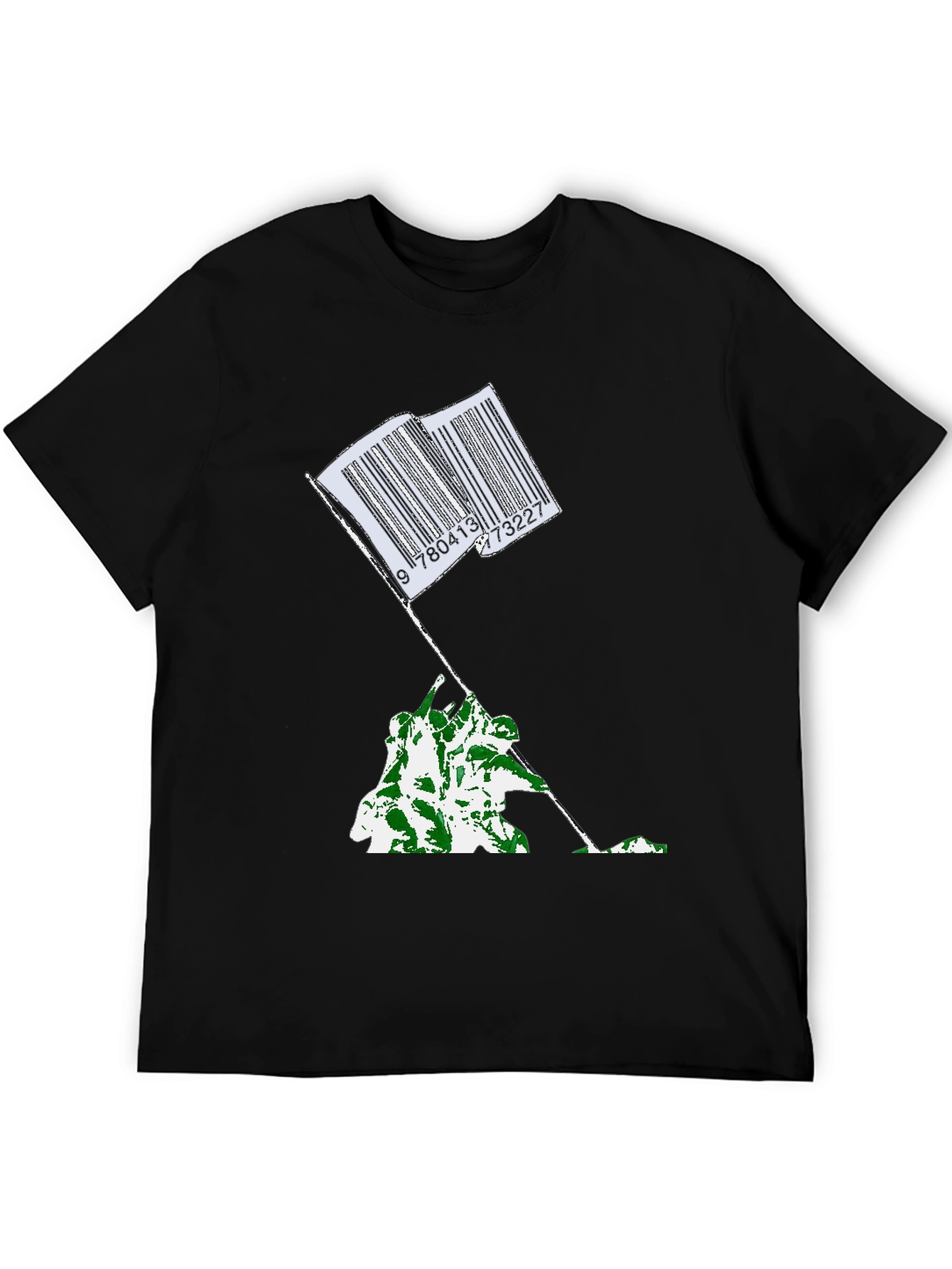 Barcode Flag Graphic Tee - Casual Comfort
