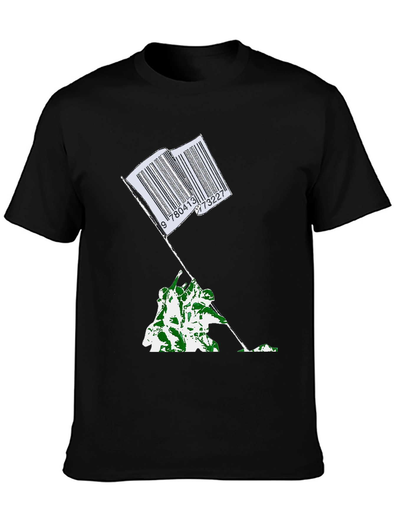 Barcode Flag Graphic Tee - Casual Comfort