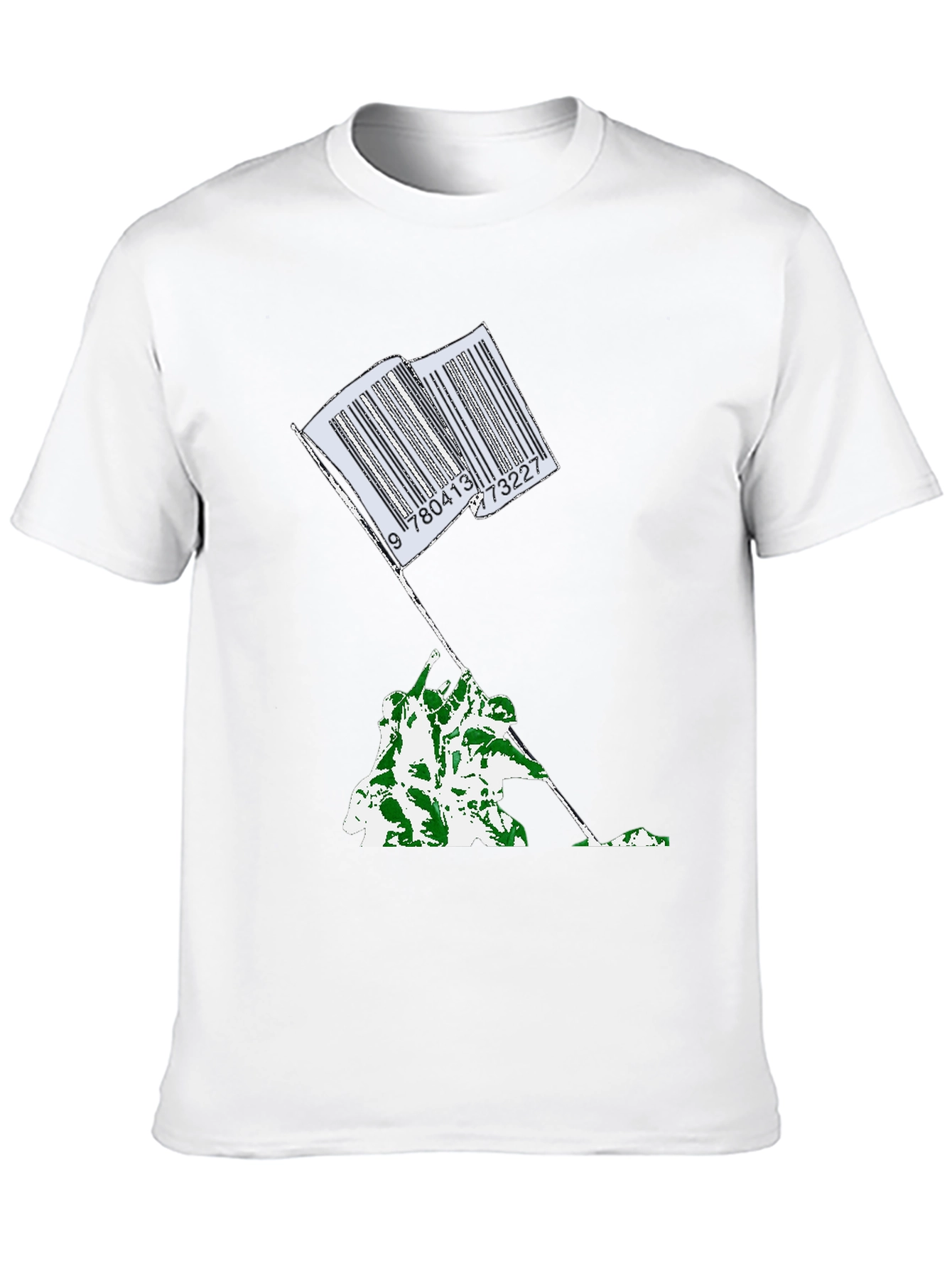 Barcode Flag Graphic Tee - Casual Comfort