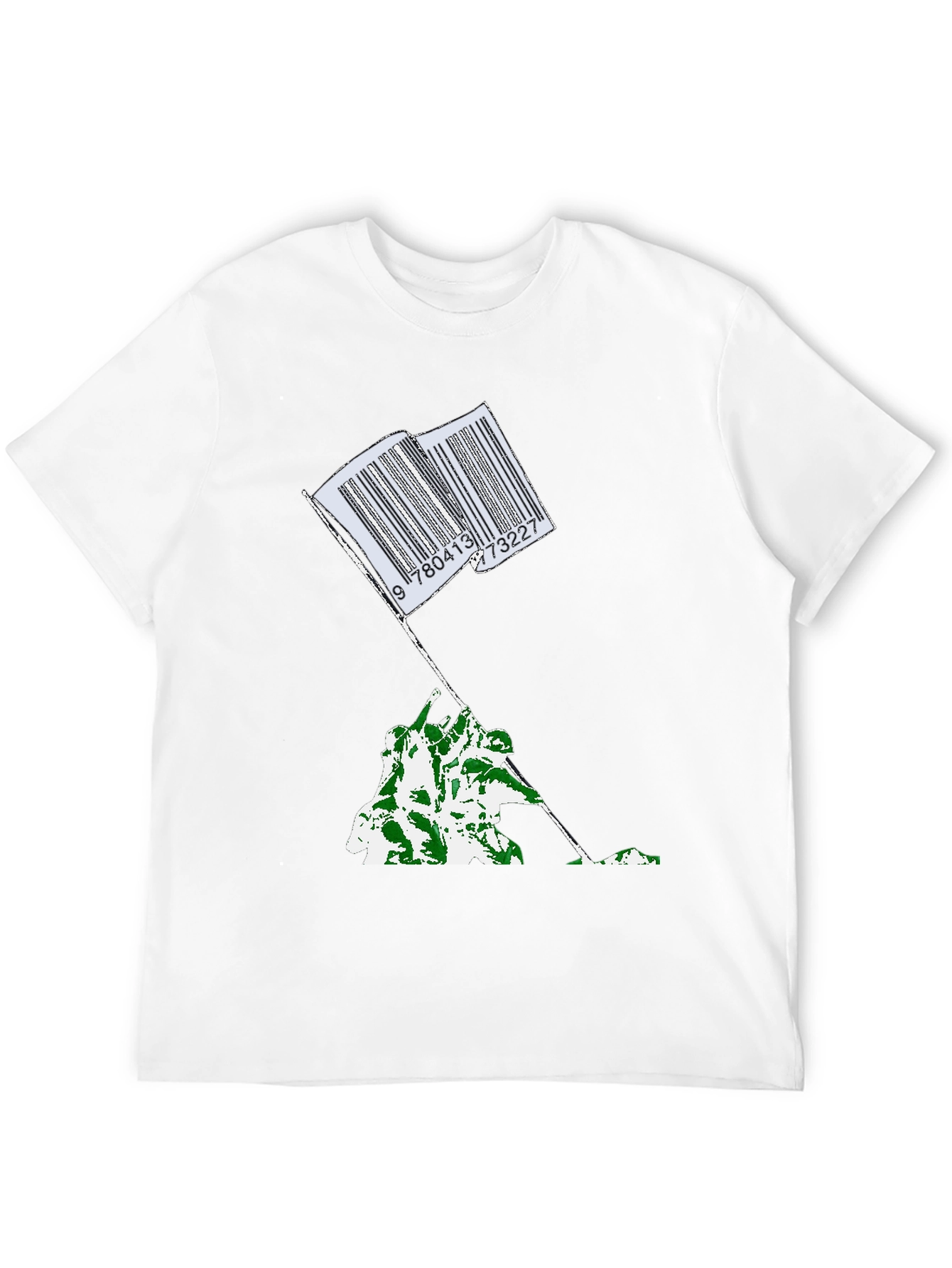 Barcode Flag Graphic Tee - Casual Comfort