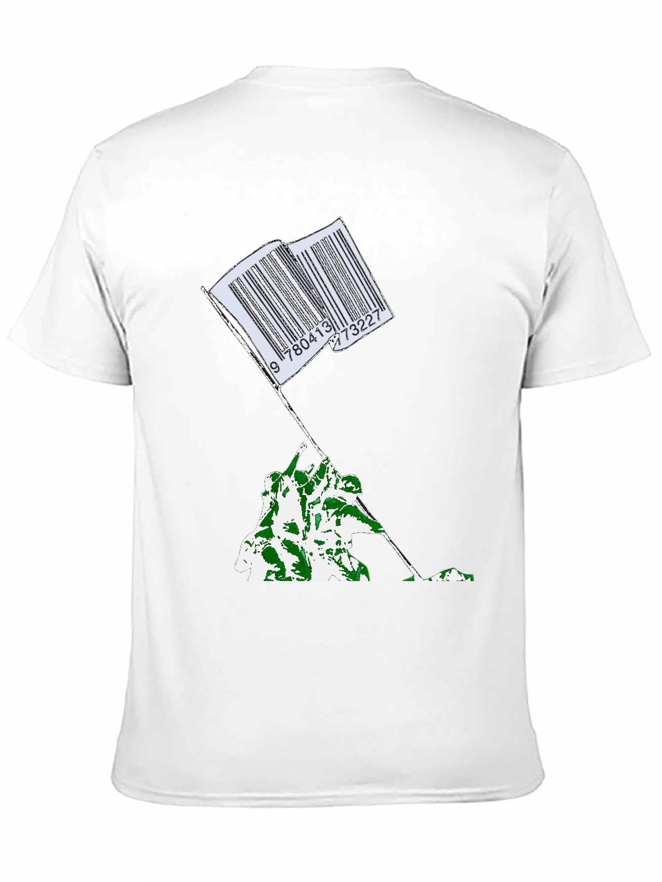 Barcode Flag Graphic Tee - Casual Comfort