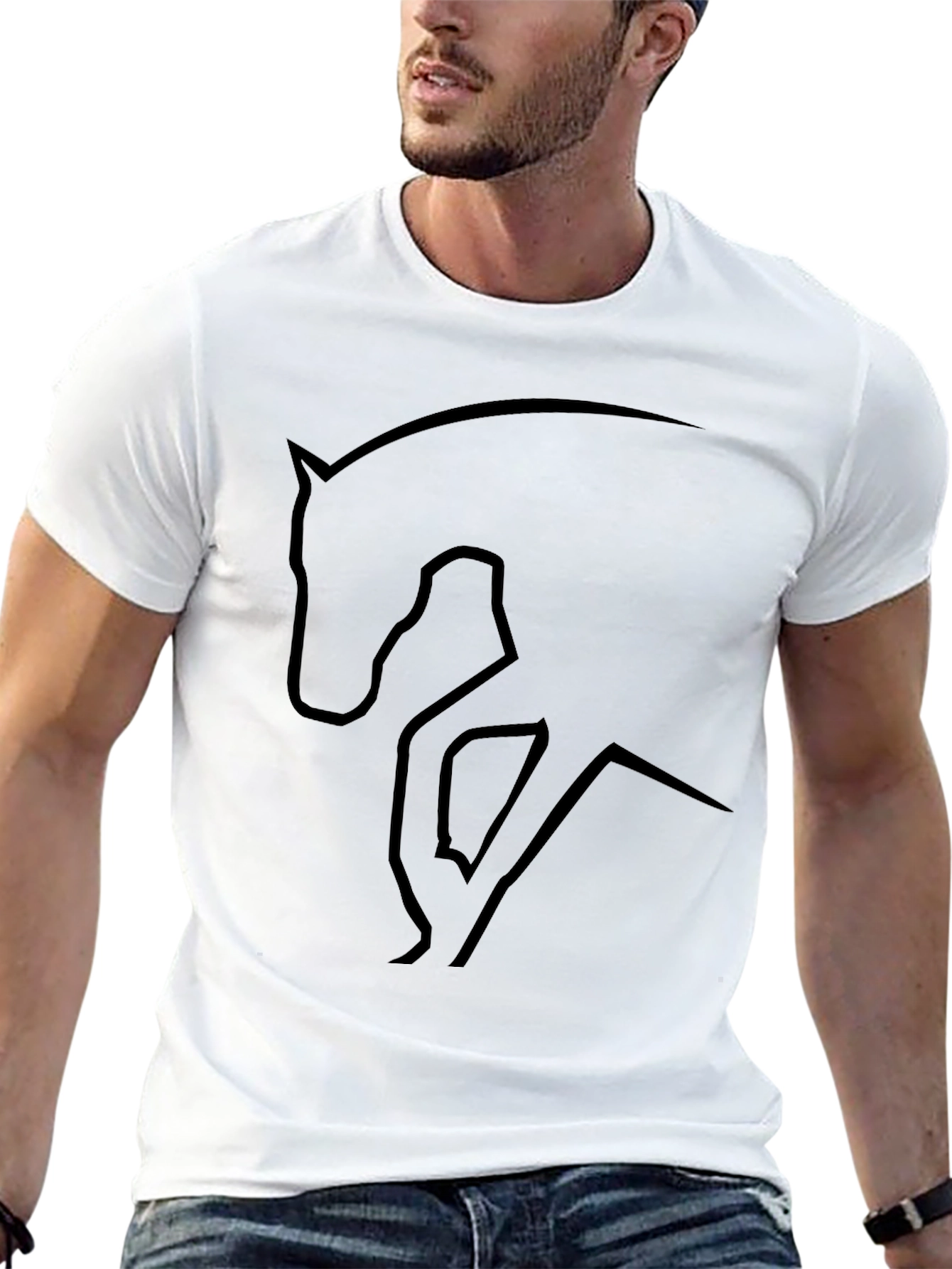 Black Horse Silhouette T-Shirt