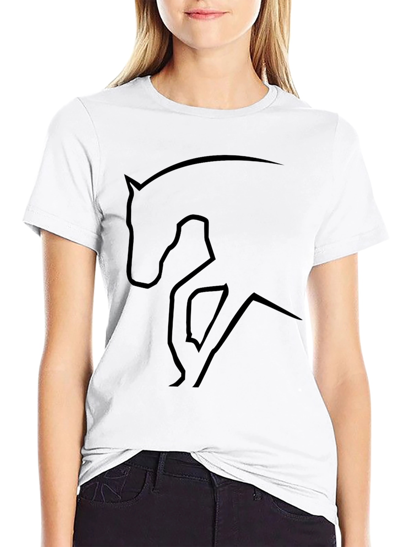 Black Horse Silhouette T-Shirt