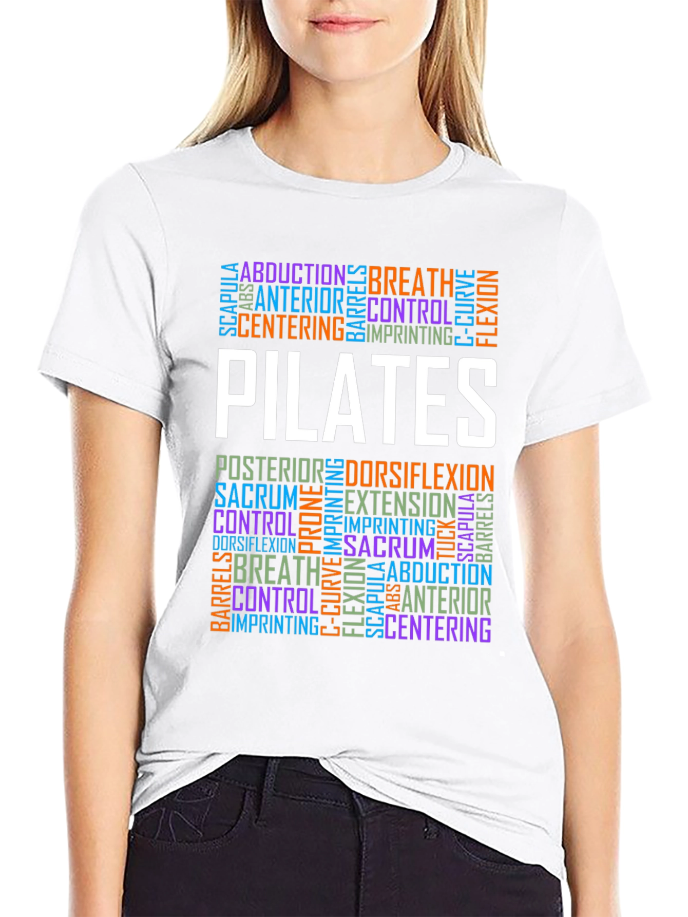 Pilates Word Art T-Shirt