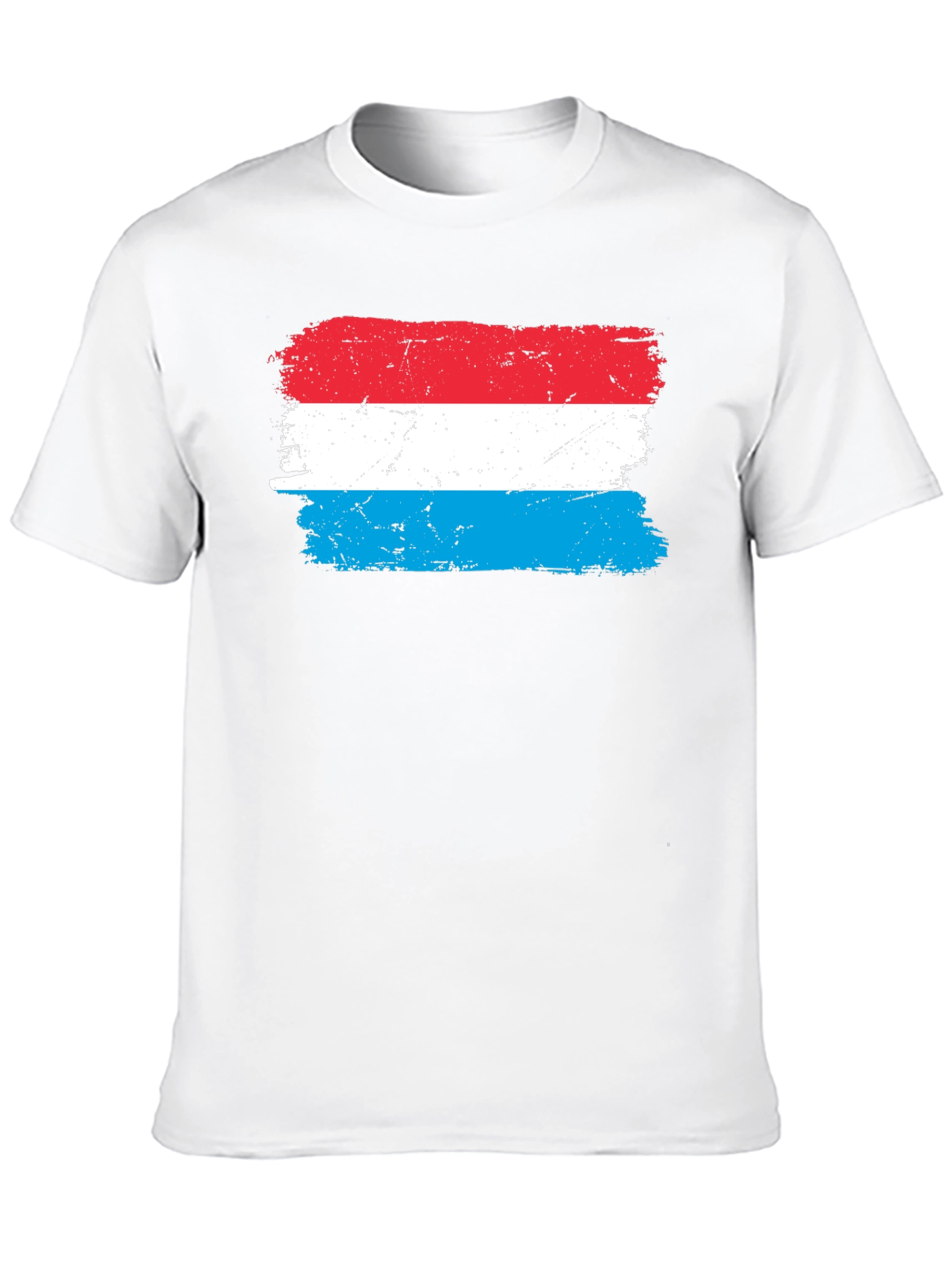 Luxembourg Flag T-Shirt - Distressed Design