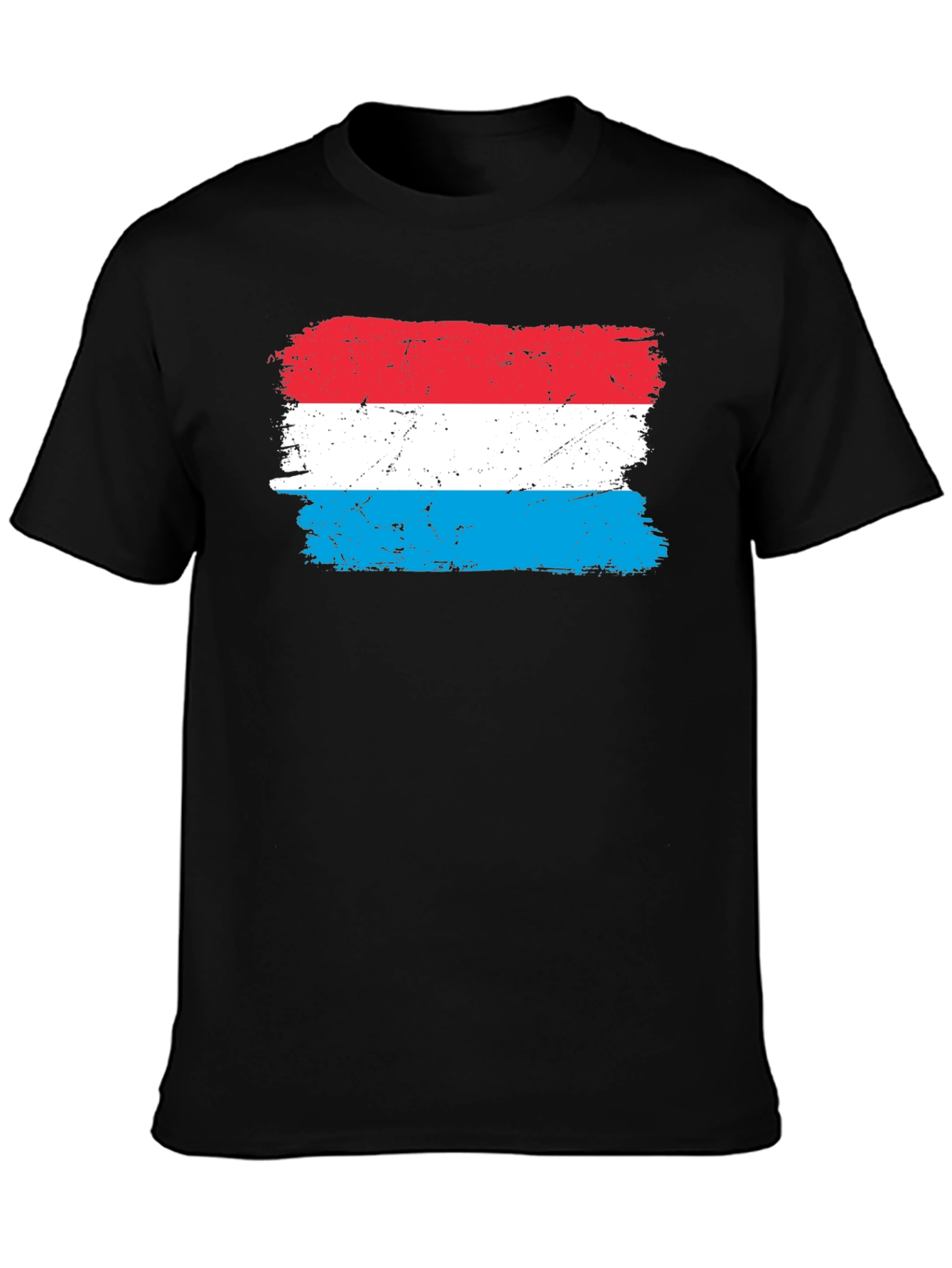 Luxembourg Flag T-Shirt - Distressed Design