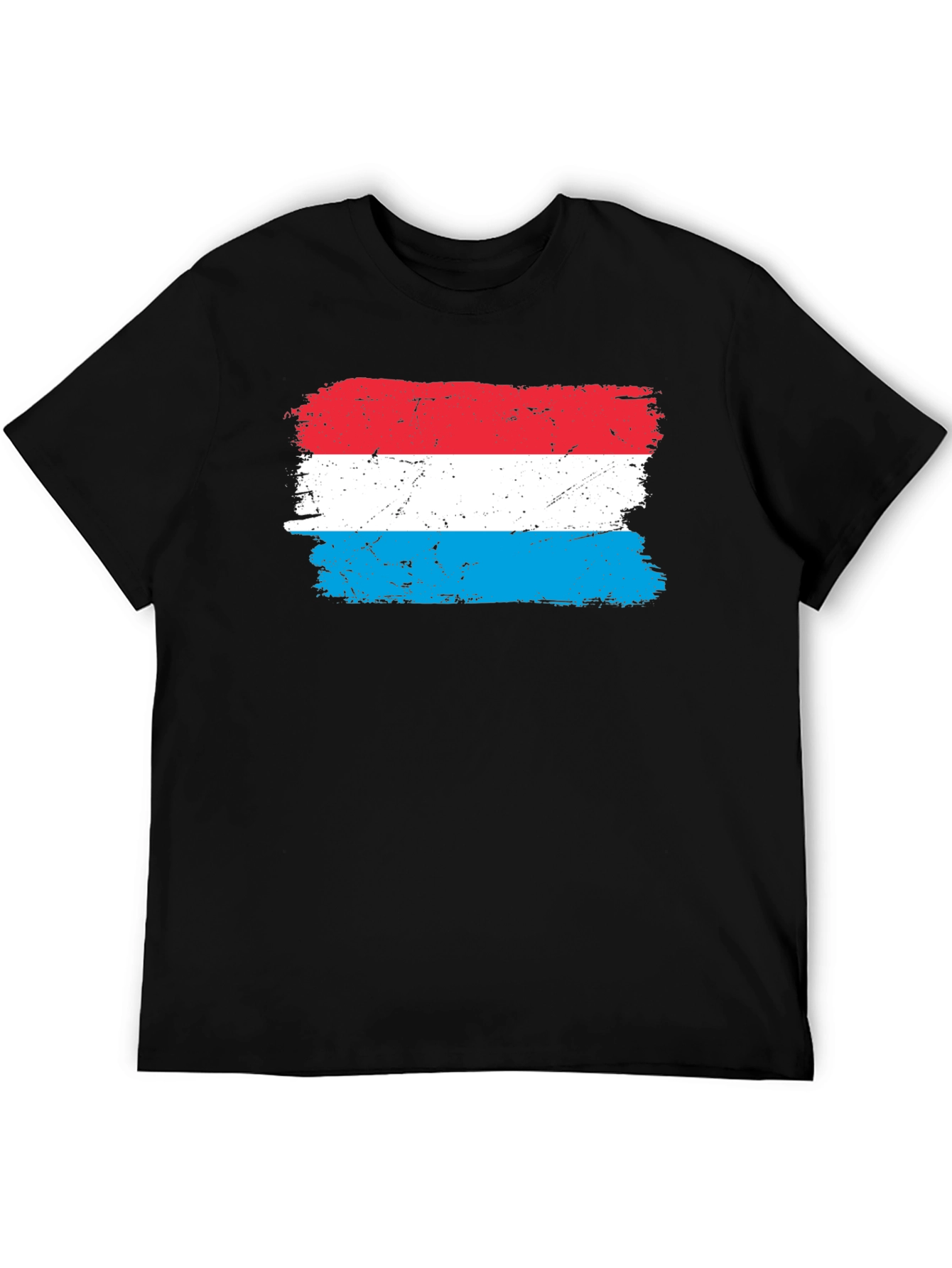 Luxembourg Flag T-Shirt - Distressed Design